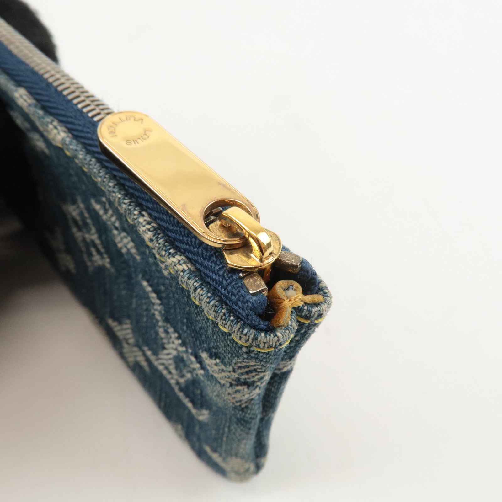 Louis Vuitton Monogram Denim Pochette Cles Coin Case M95343