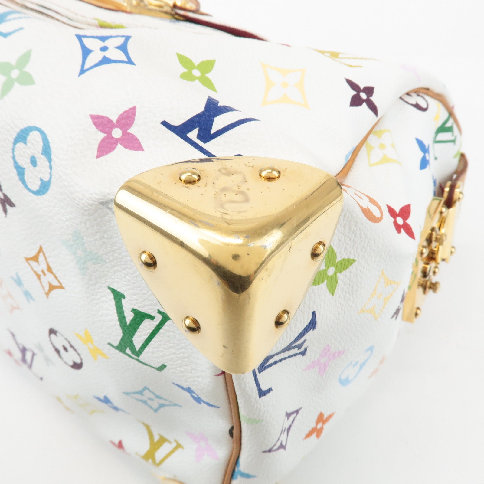 Louis Vuitton Monogram Multicolor Speedy 30 Hand Bag Blanc M92642