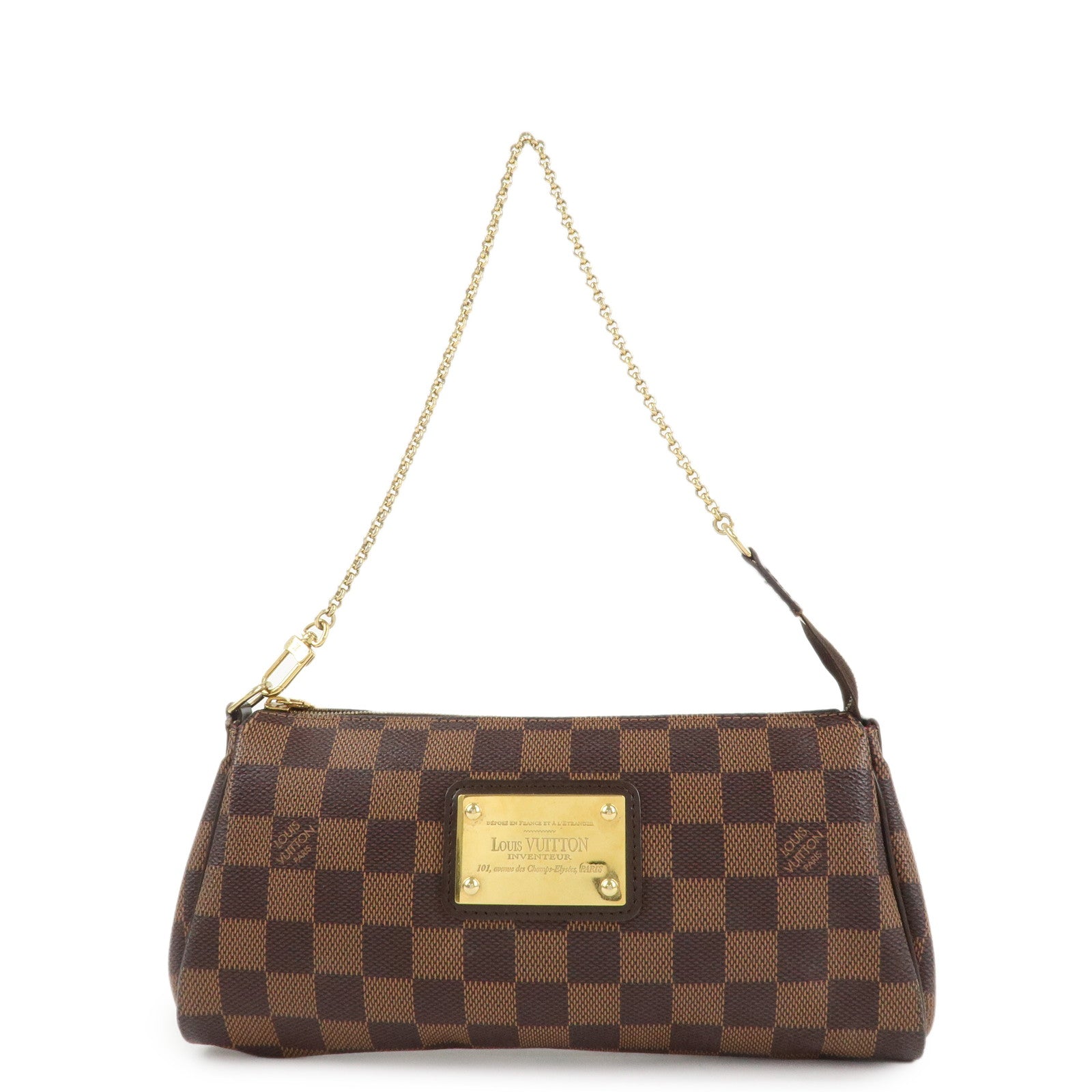 Louis Vuitton Damier Eva 2Way Hand Bag Shoulder Bag Damier Ebene N55213 Used