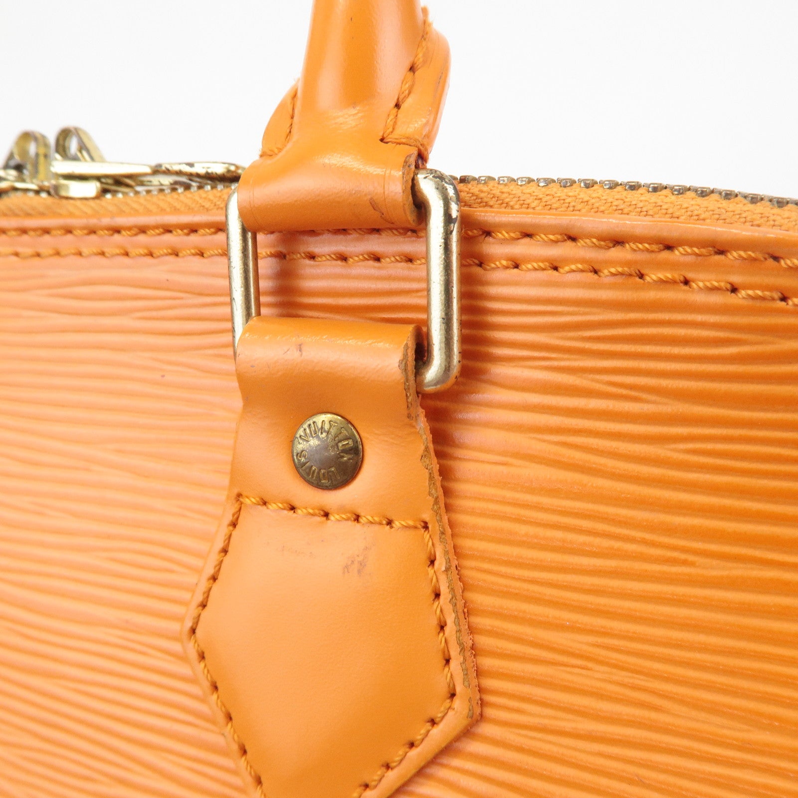 Louis Vuitton Epi Alma PM Hand Bag Pimont Orange M40623