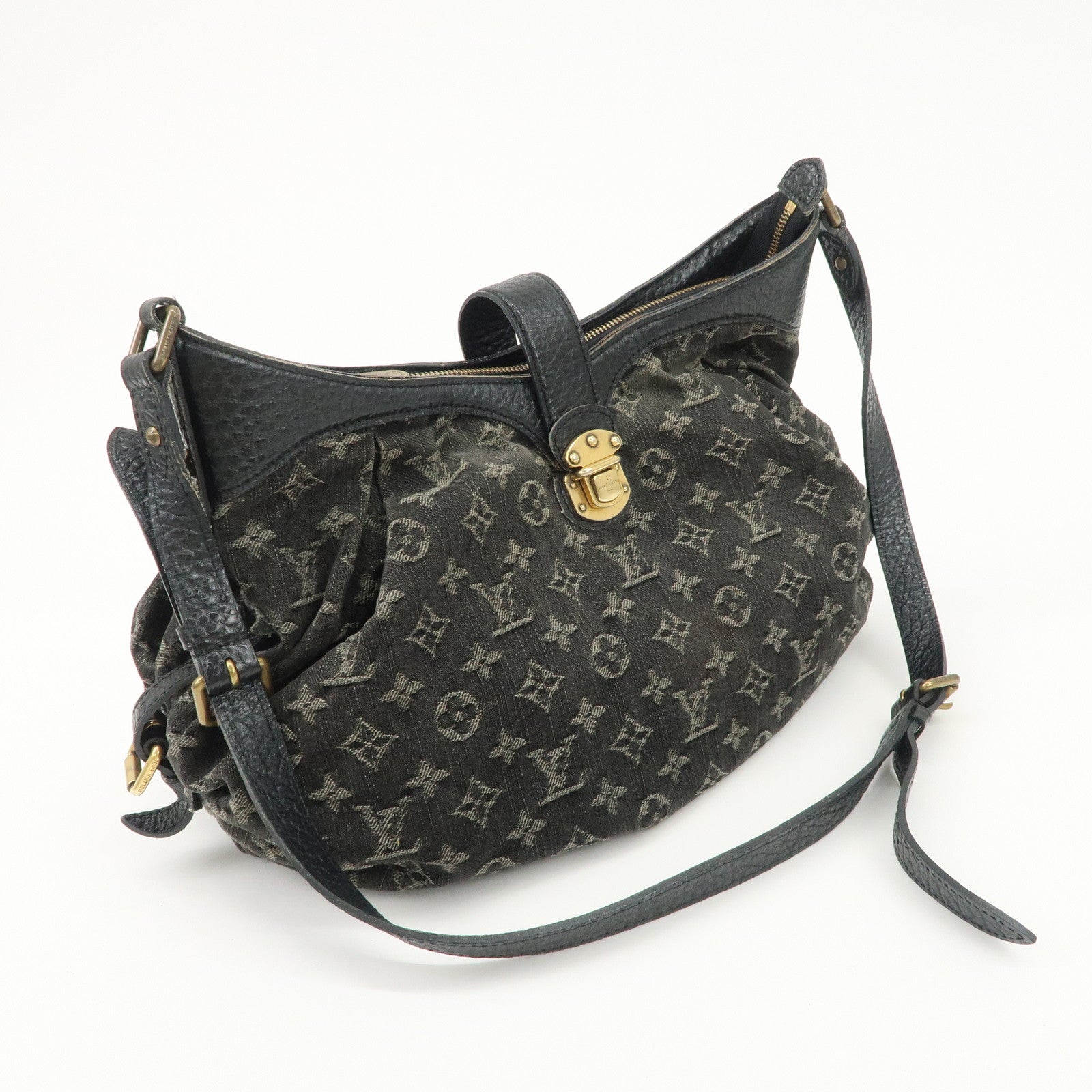 Louis Vuitton Monogram Denim XS Shoulder Bag Crossbody Bag Noir M95608 Used