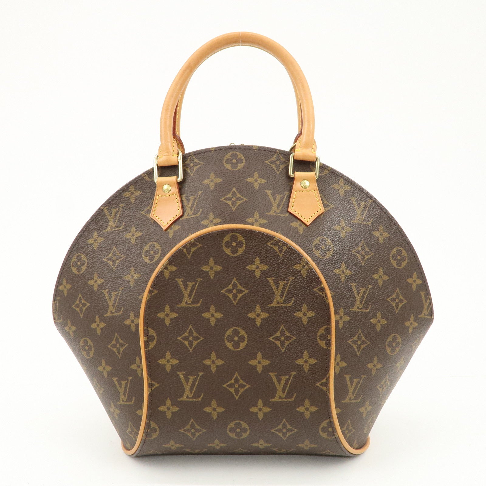 Louis Vuitton Monogram Ellipse MM Hand Bag Brown M51126 Used