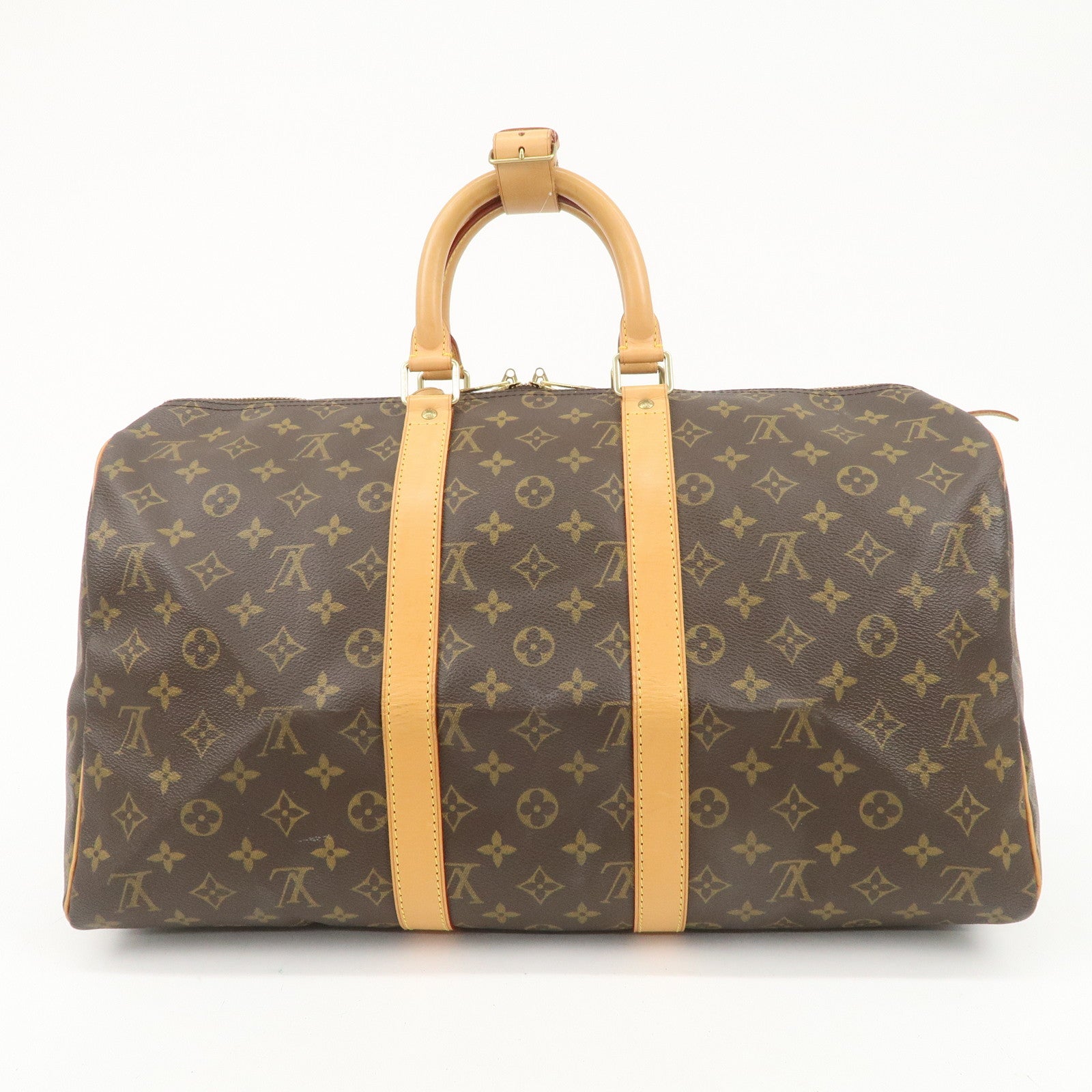 Louis Vuitton Monogram Keep All 45 Boston Bag Brown M41428 Used