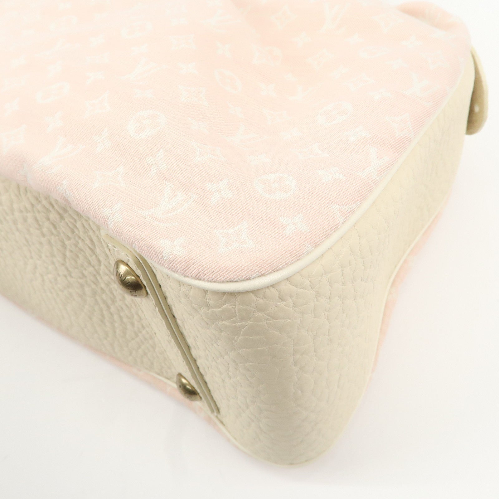 Louis Vuitton Monogram Mini Lin Trapeze GM Hand Bag Pink M40064 Used