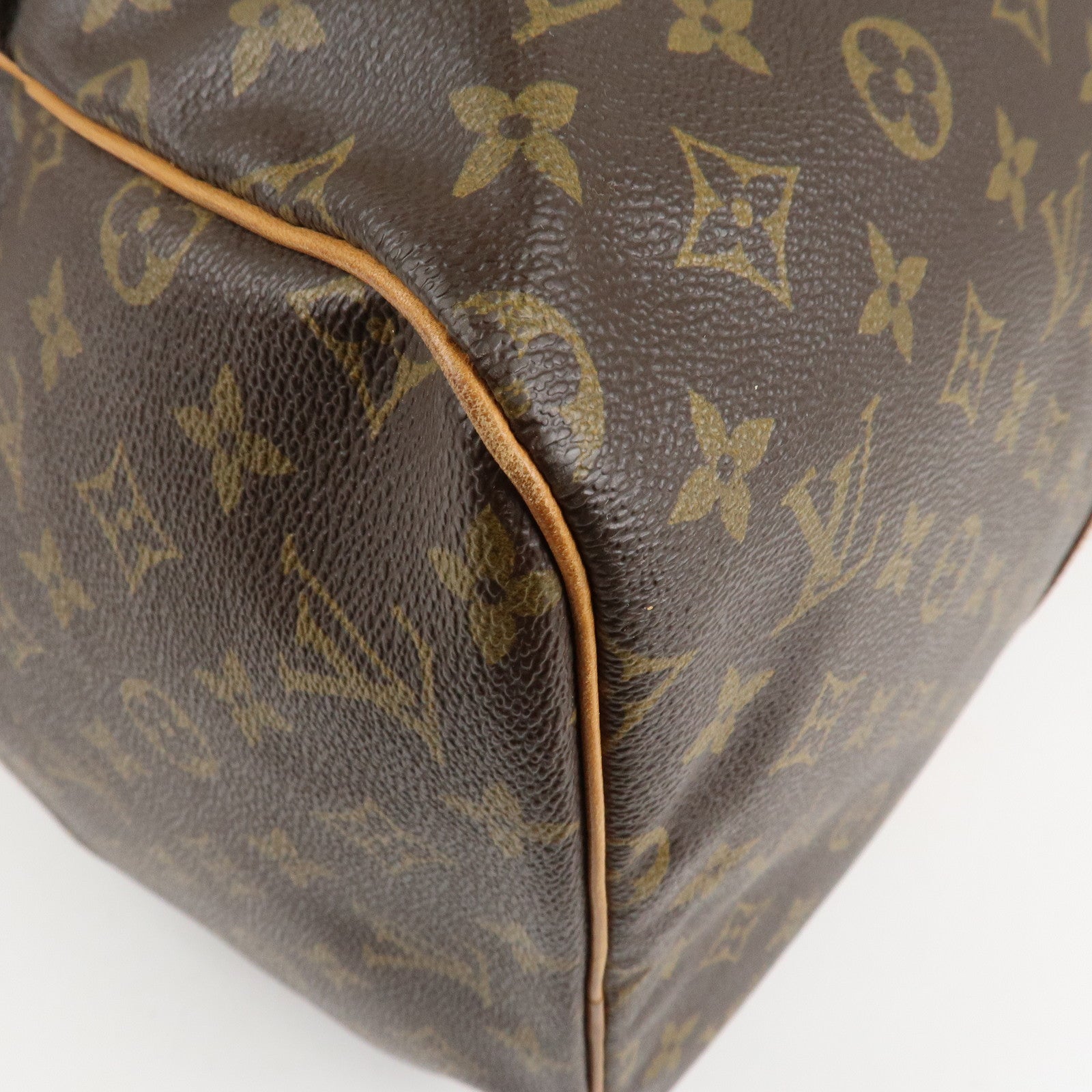 Louis Vuitton Monogram Sac Souple 55 Boston Bag Brown M41622 Used