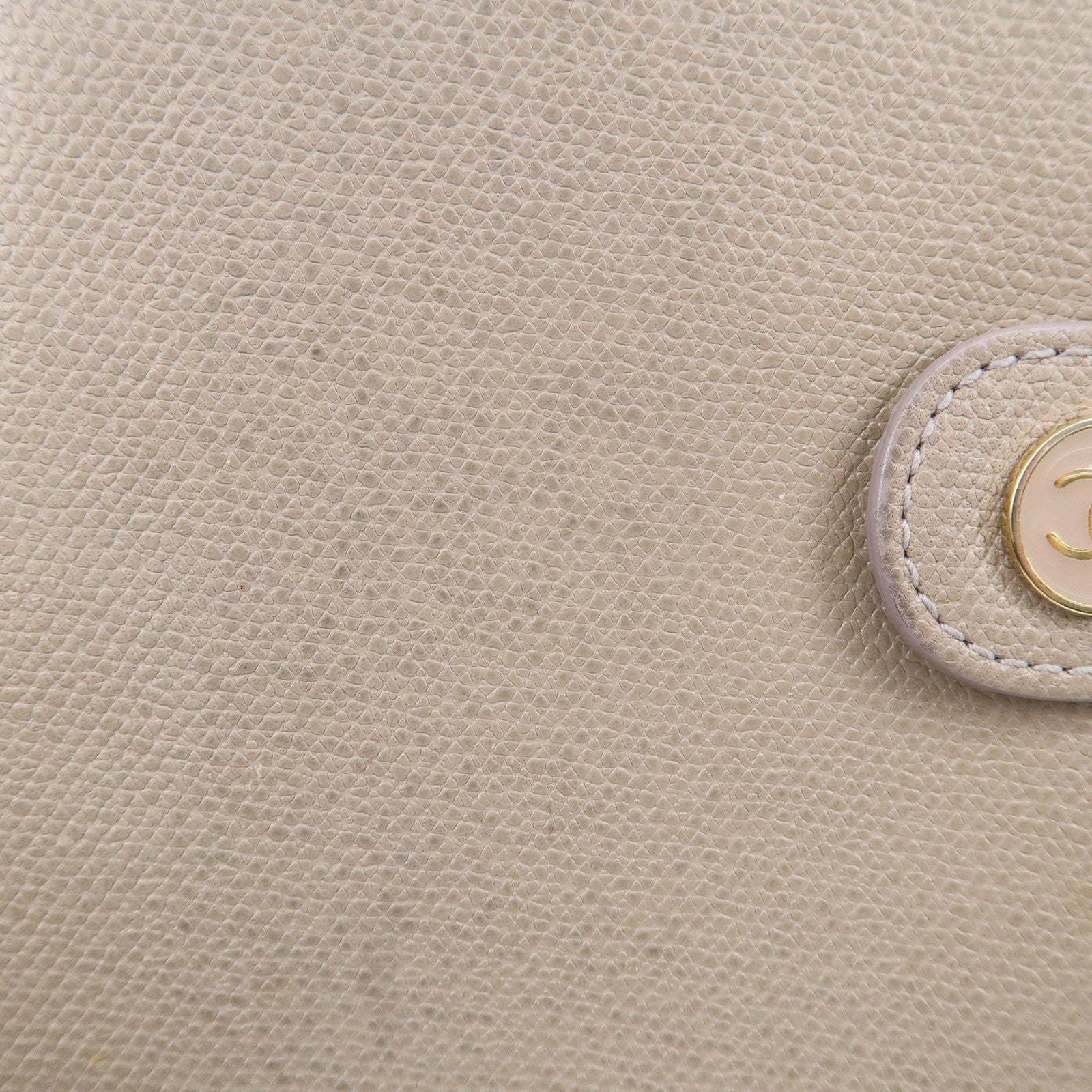 CHANEL COCO Button Leather Agenda Cover Gray