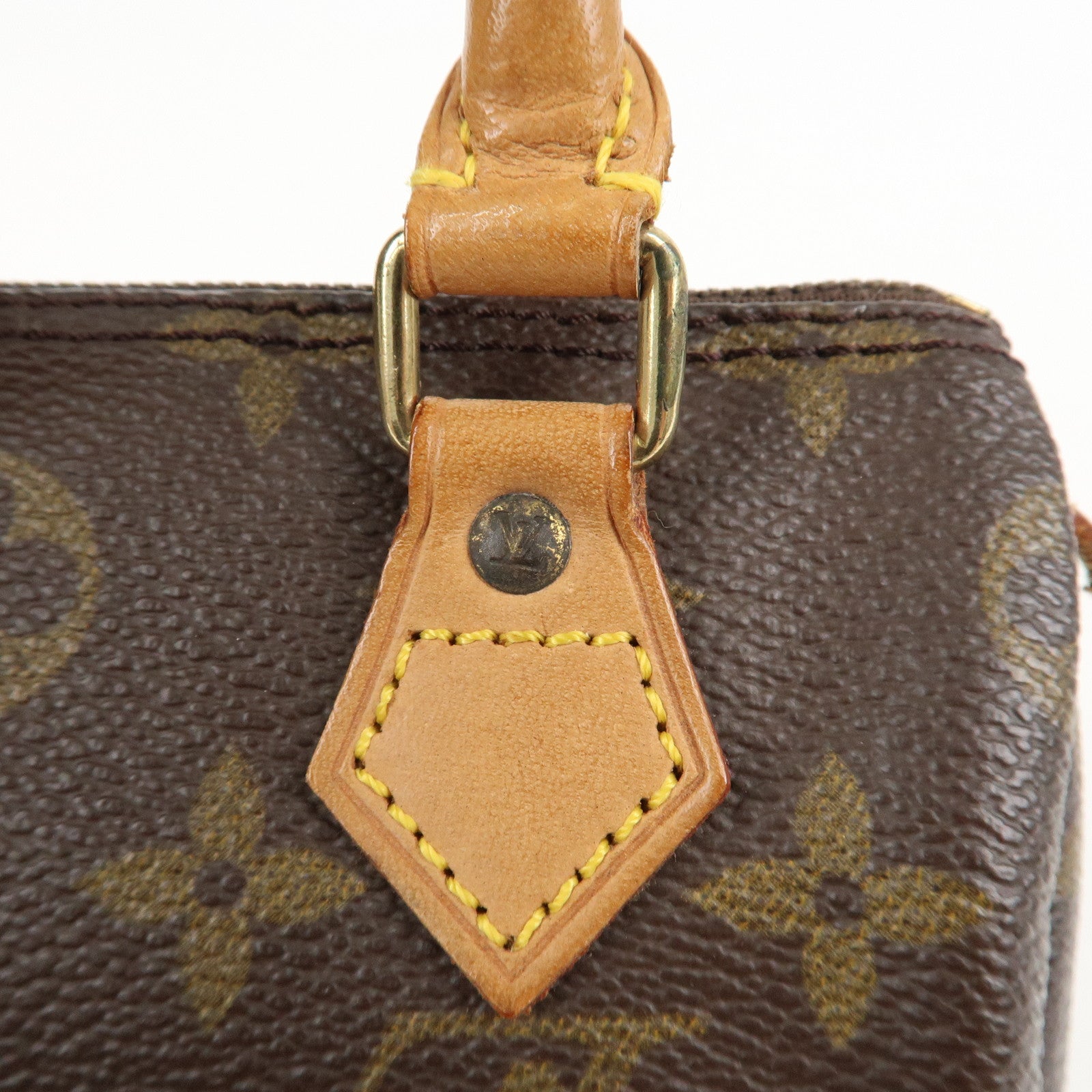 Louis Vuitton Monogram Mini Speedy Hand Bag Brown M41534