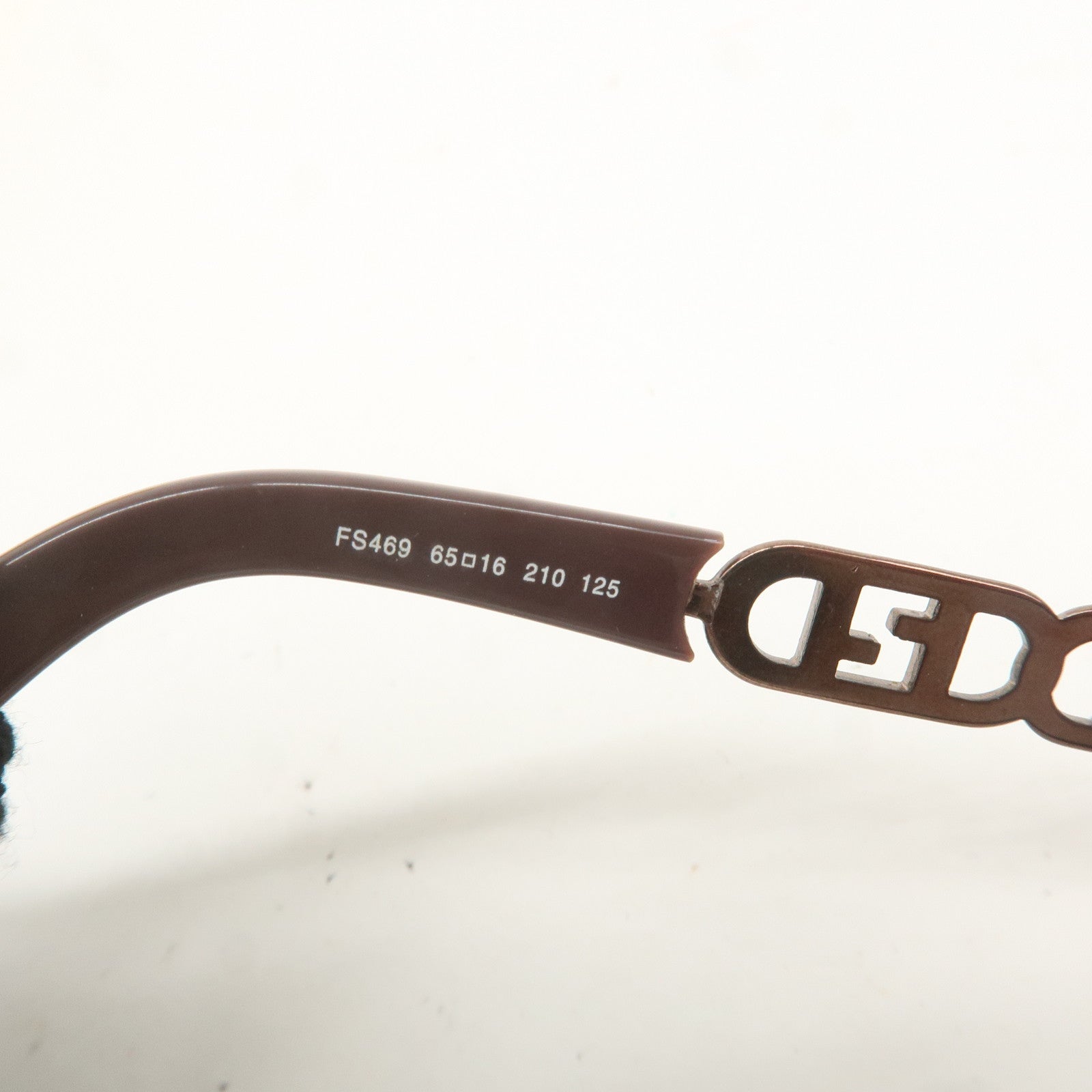 FENDI Plastic Metal Sunglasses 65□16 125 Brown FS469