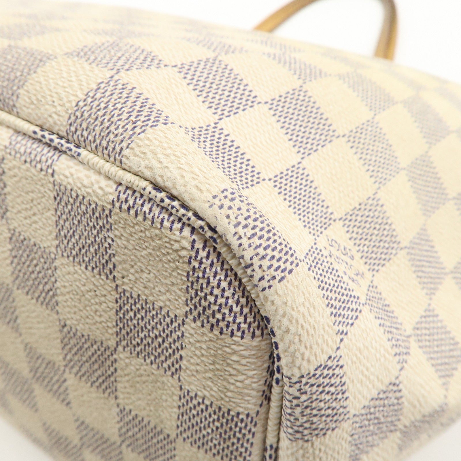 Louis Vuitton Damier Azur Neverfull MM Tote Bag N51107 Used