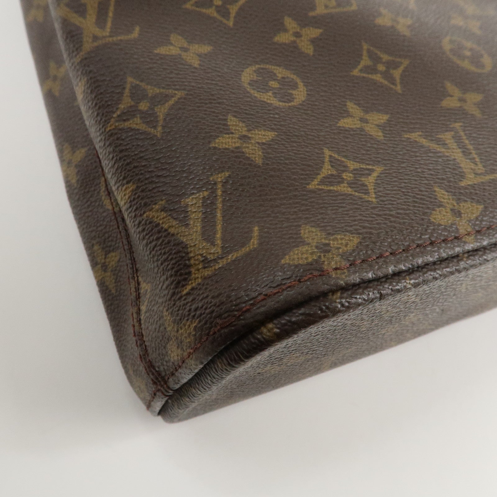 Louis Vuitton Monogram Luco Tote Bag Hand Bag Brown M51155 Used