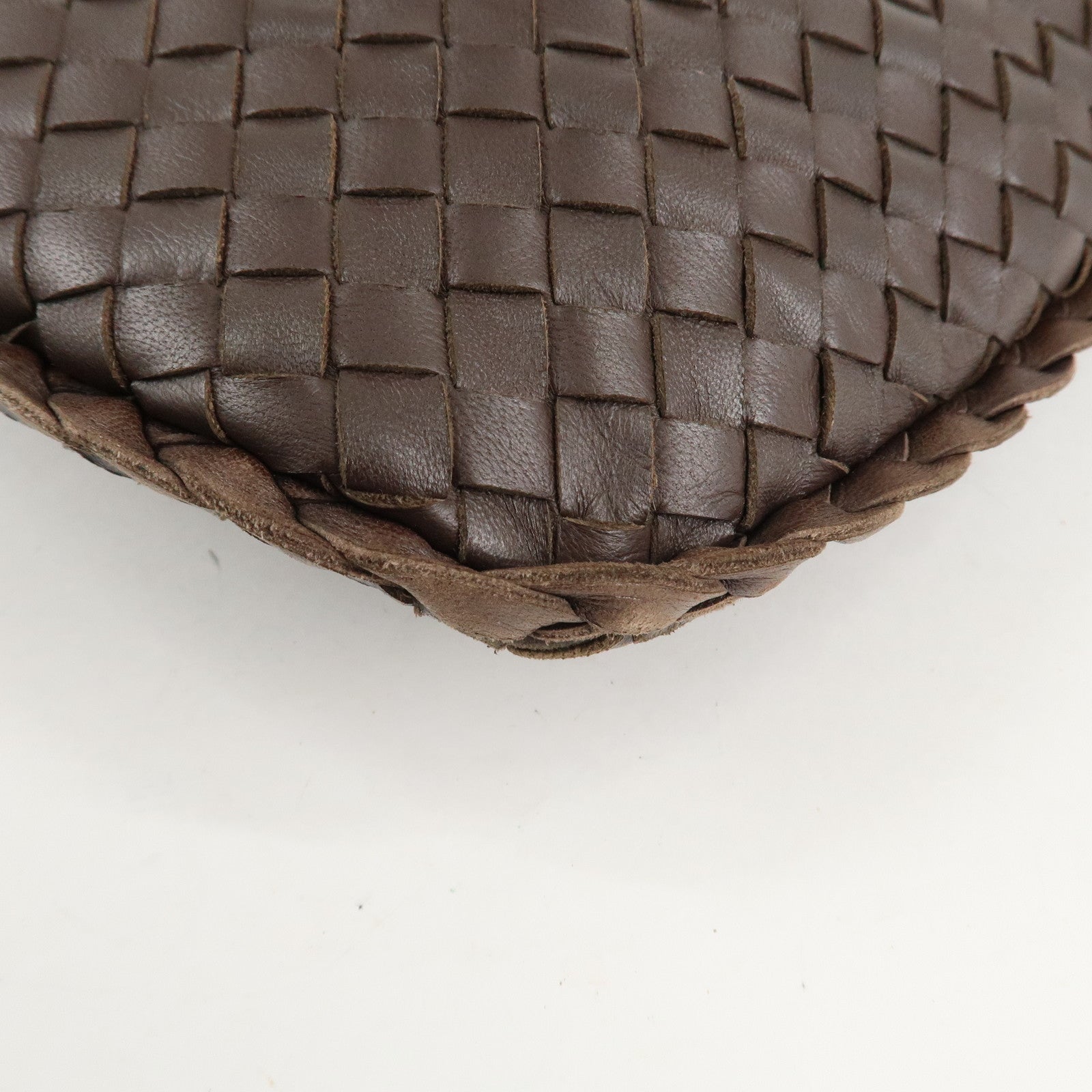 BOTTEGA VENETA Hobo Intrecciato Leather Shoulder Bag Brown 115653