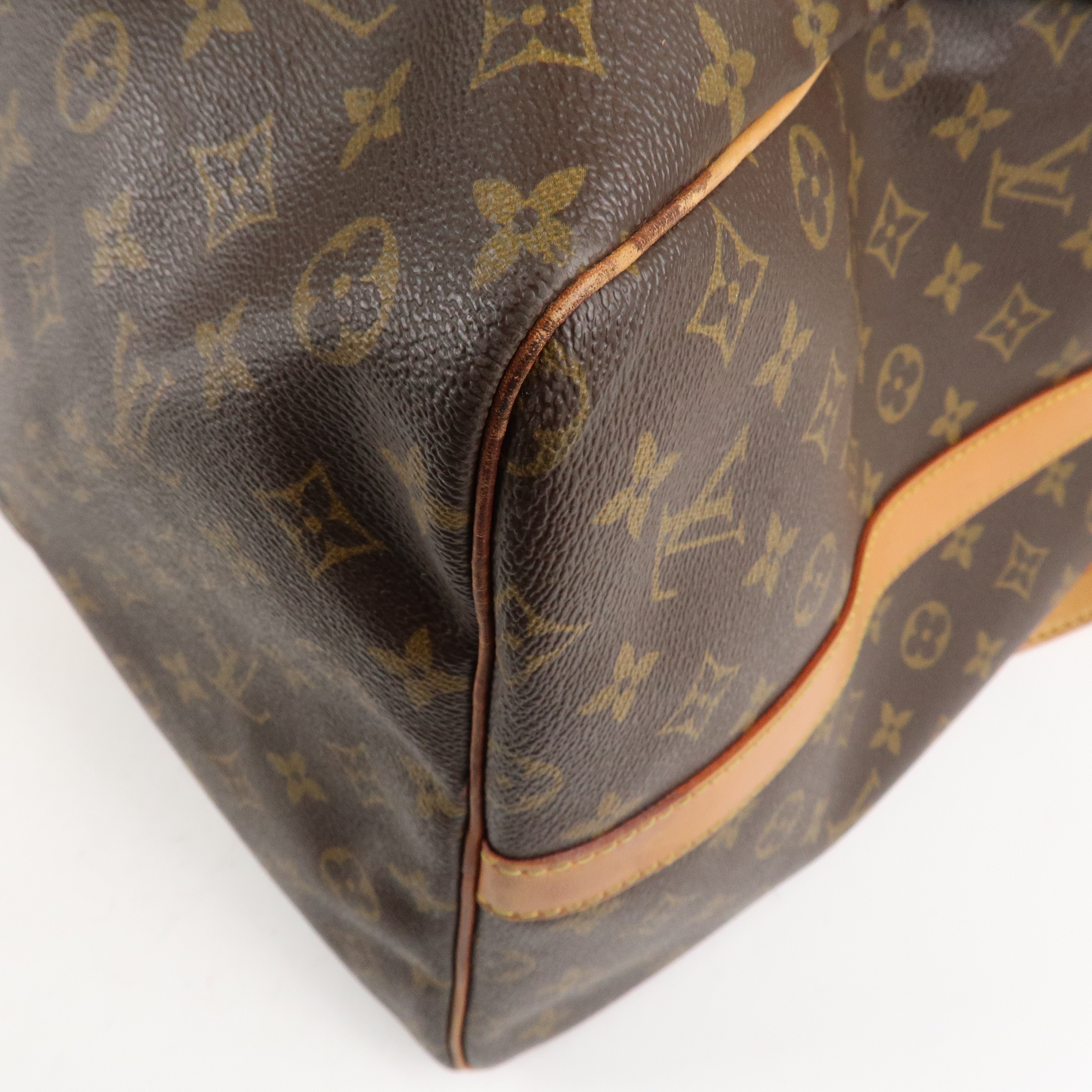 Louis Vuitton Monogram Keep All Bandouliere 60 Bag Brown M41412