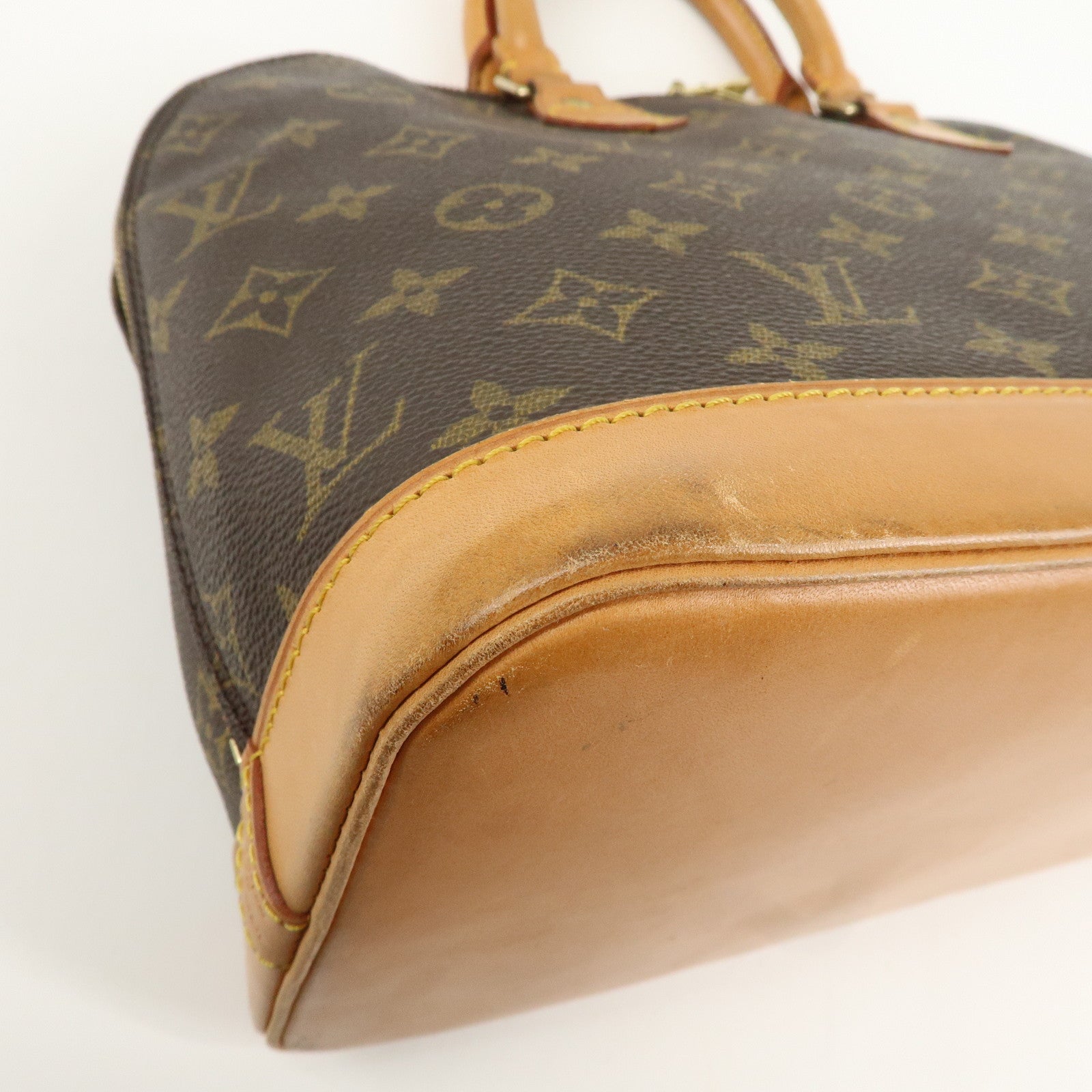 Louis Vuitton Monogram Alma Hand Bag Brown M51130