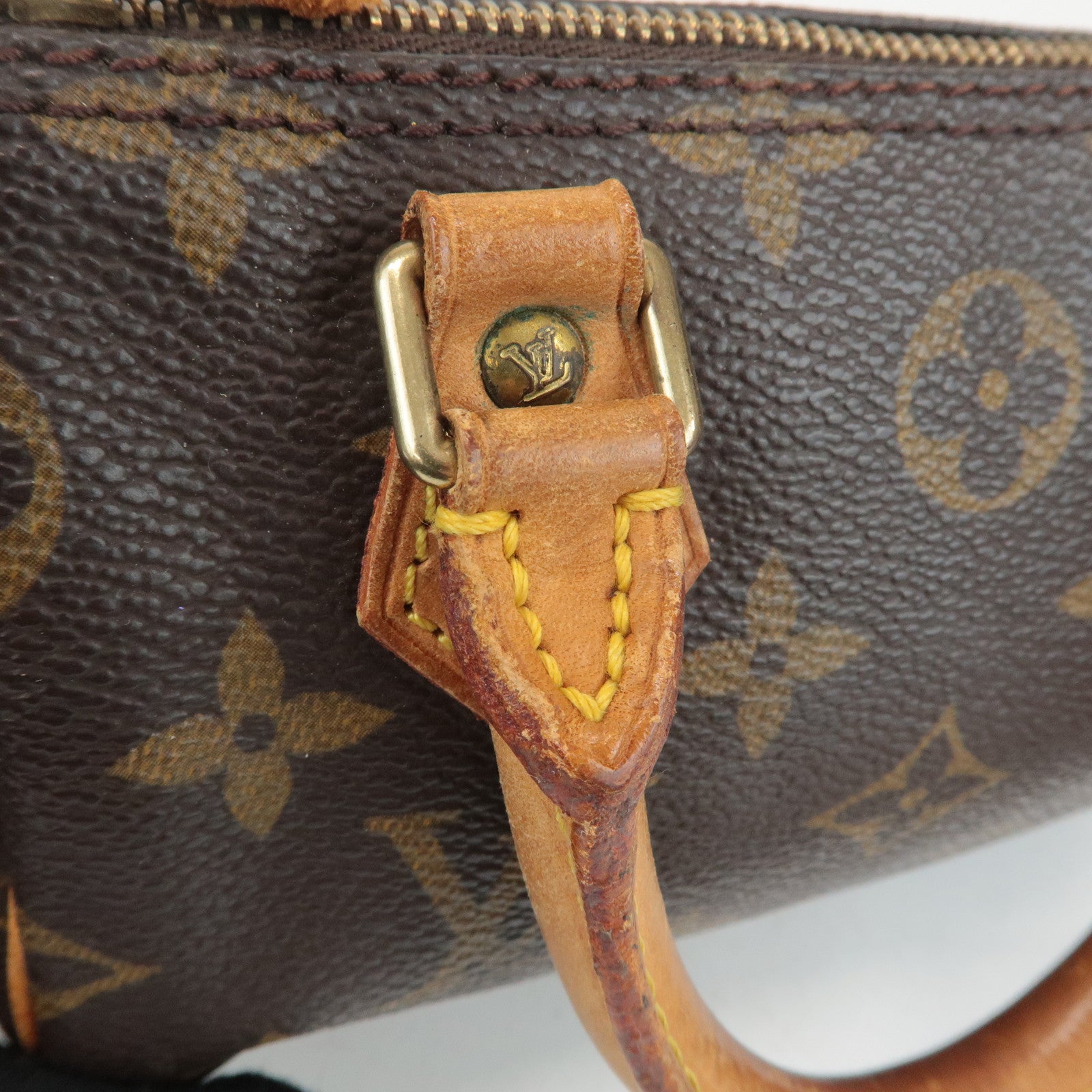 Louis Vuitton Monogram Mini Speedy Hand Bag Brown M41534 Used