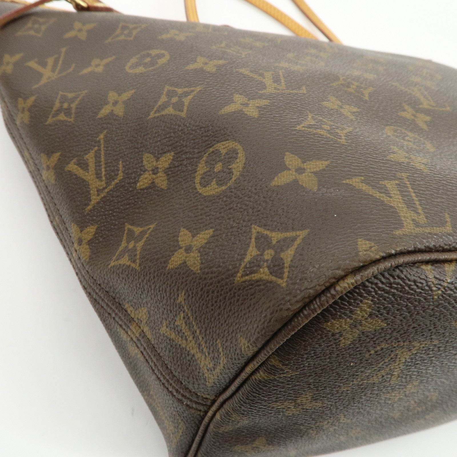 Louis Vuitton Monogram Neverfull MM Tote Bag Brown M40156 Used