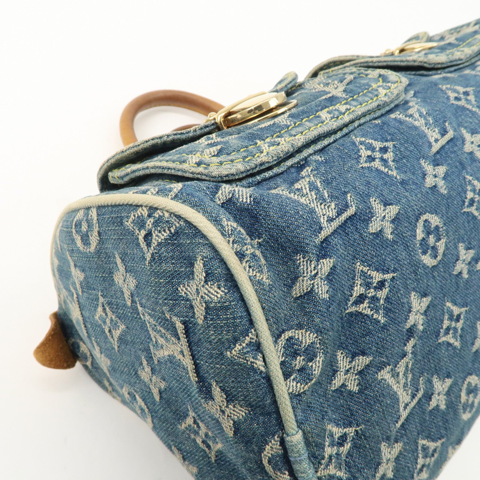 Louis Vuitton Monogram Denim Neo Speedy Boston Bag Blue M95019 Used