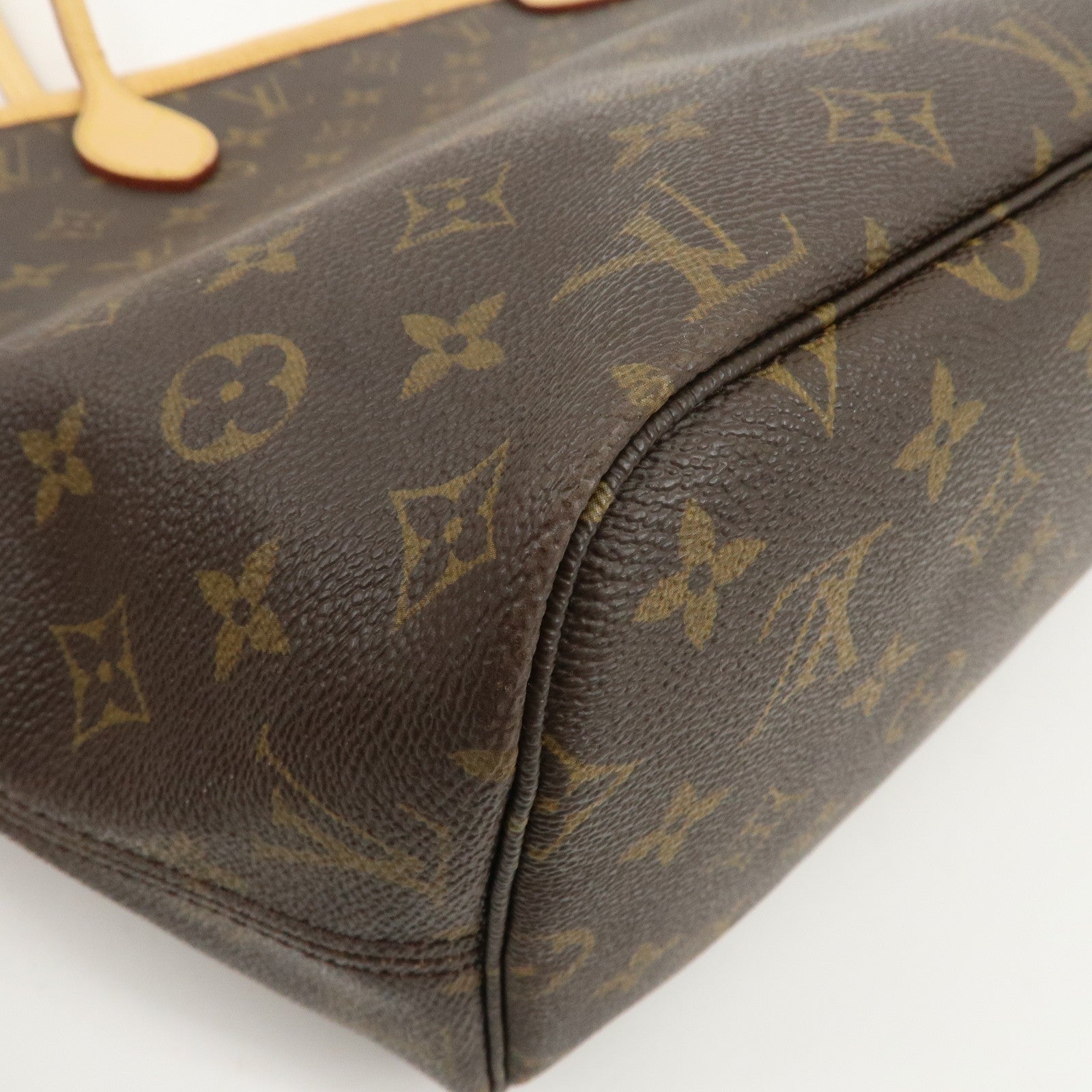 Louis Vuitton Monogram Neverfull MM Tote Bag Brown M40156 Used