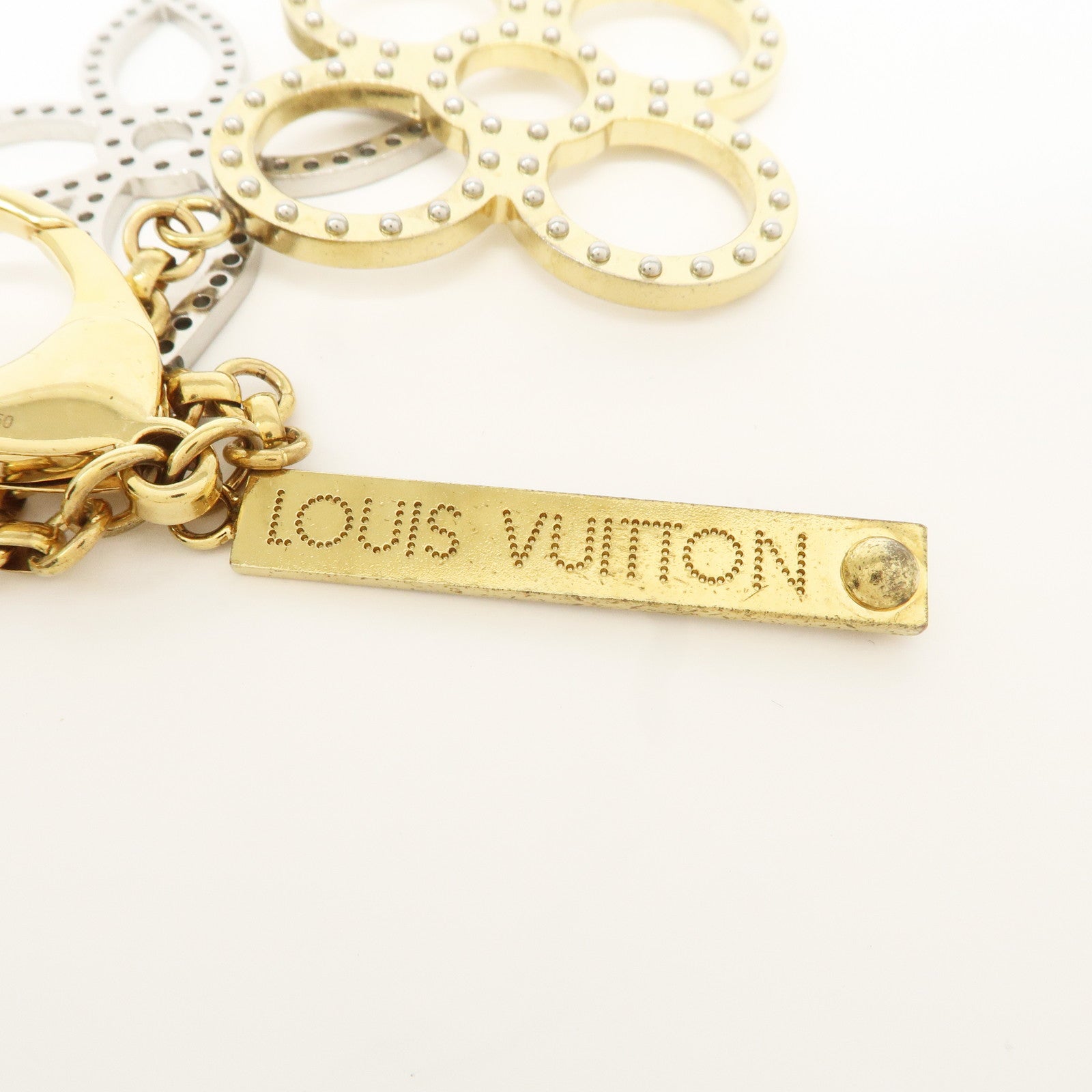 Louis Vuitton Bijoux Sac Tabage Bag Charm Gold Silver M65722 Used