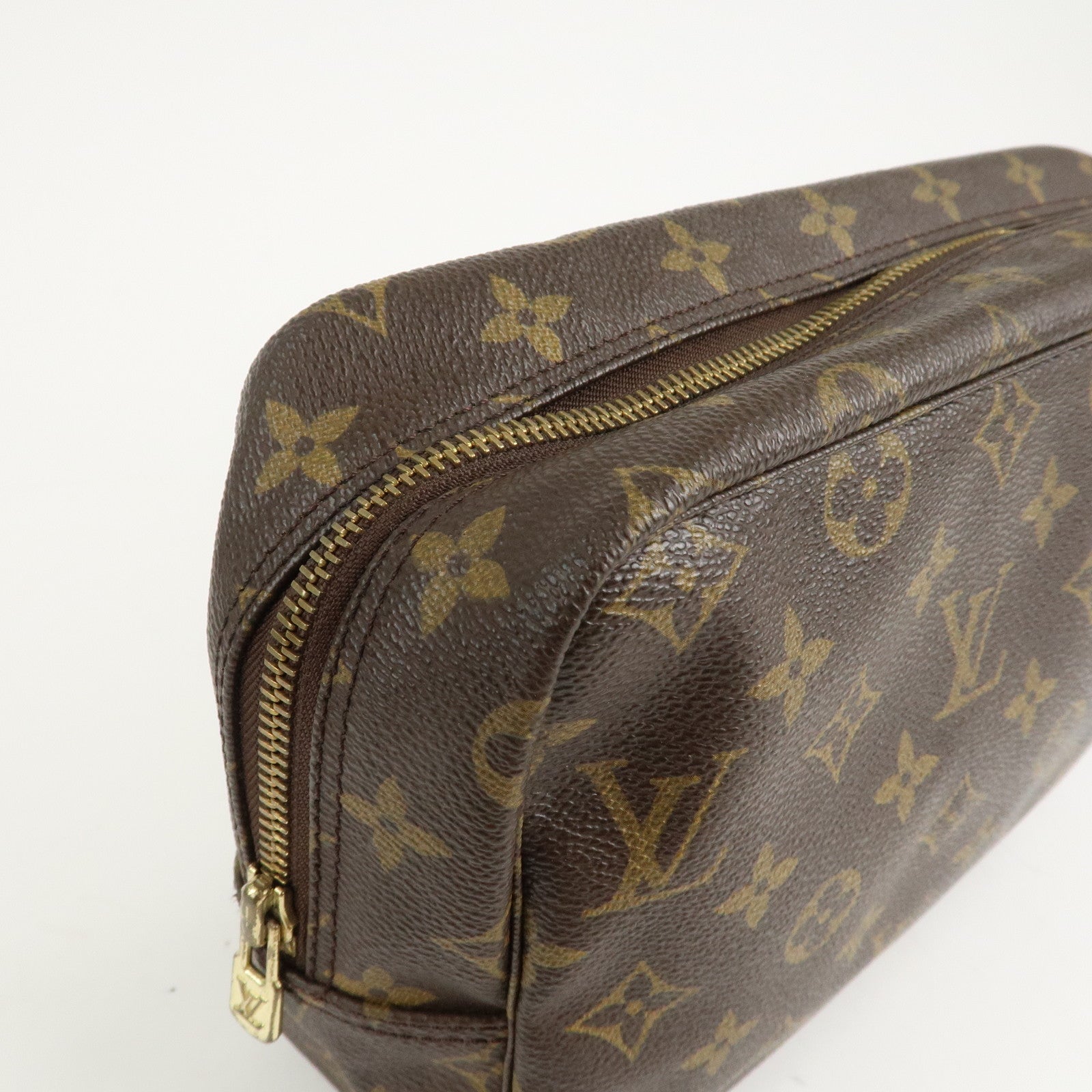 Louis Vuitton Monogram Trousse Toilette 28 Pouch Brown M47522 Used