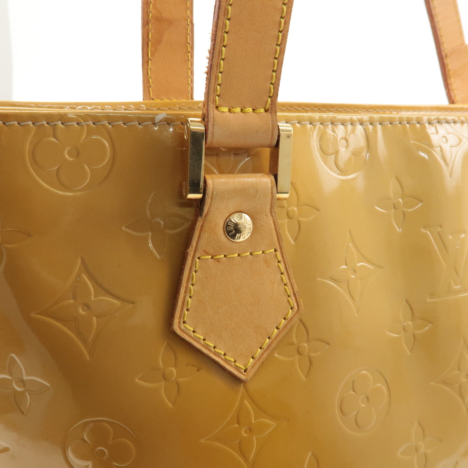 Louis Vuitton Monogram Vernis Houston Tote Bag Beige M91004