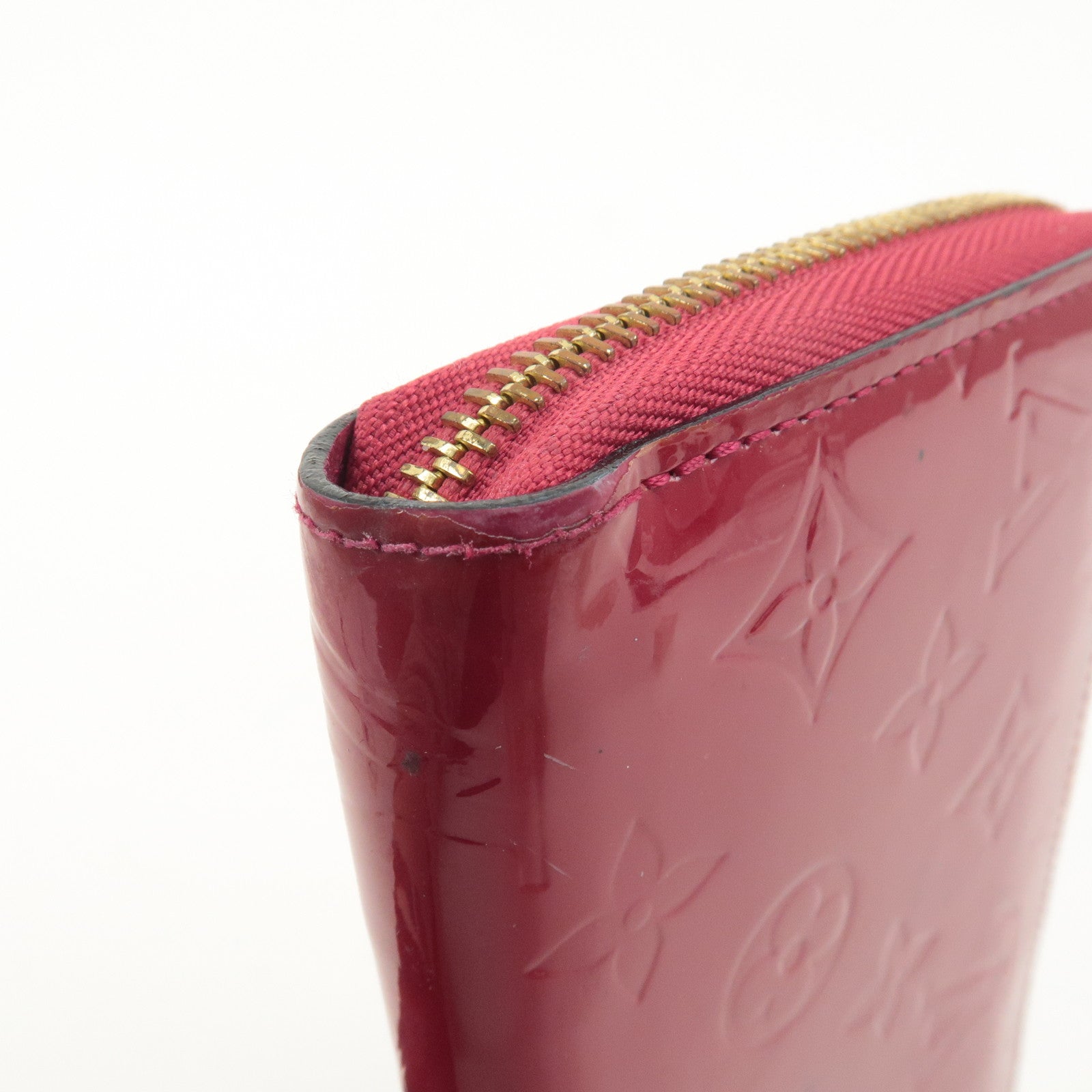 Louis Vuitton Monogram Vernis Zippy Long Wallet Rose Indien M91597