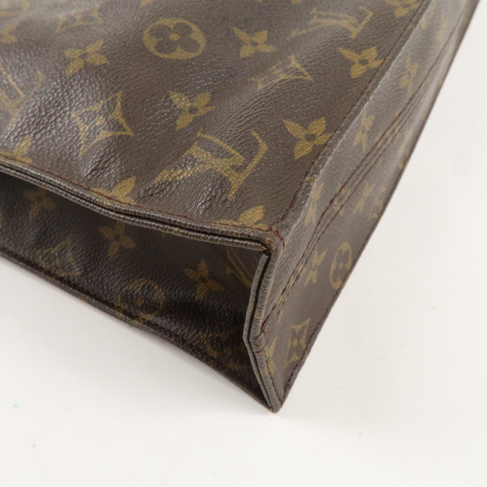 Louis Vuitton Monogram Sac Plat Hand Bag Brown M51140