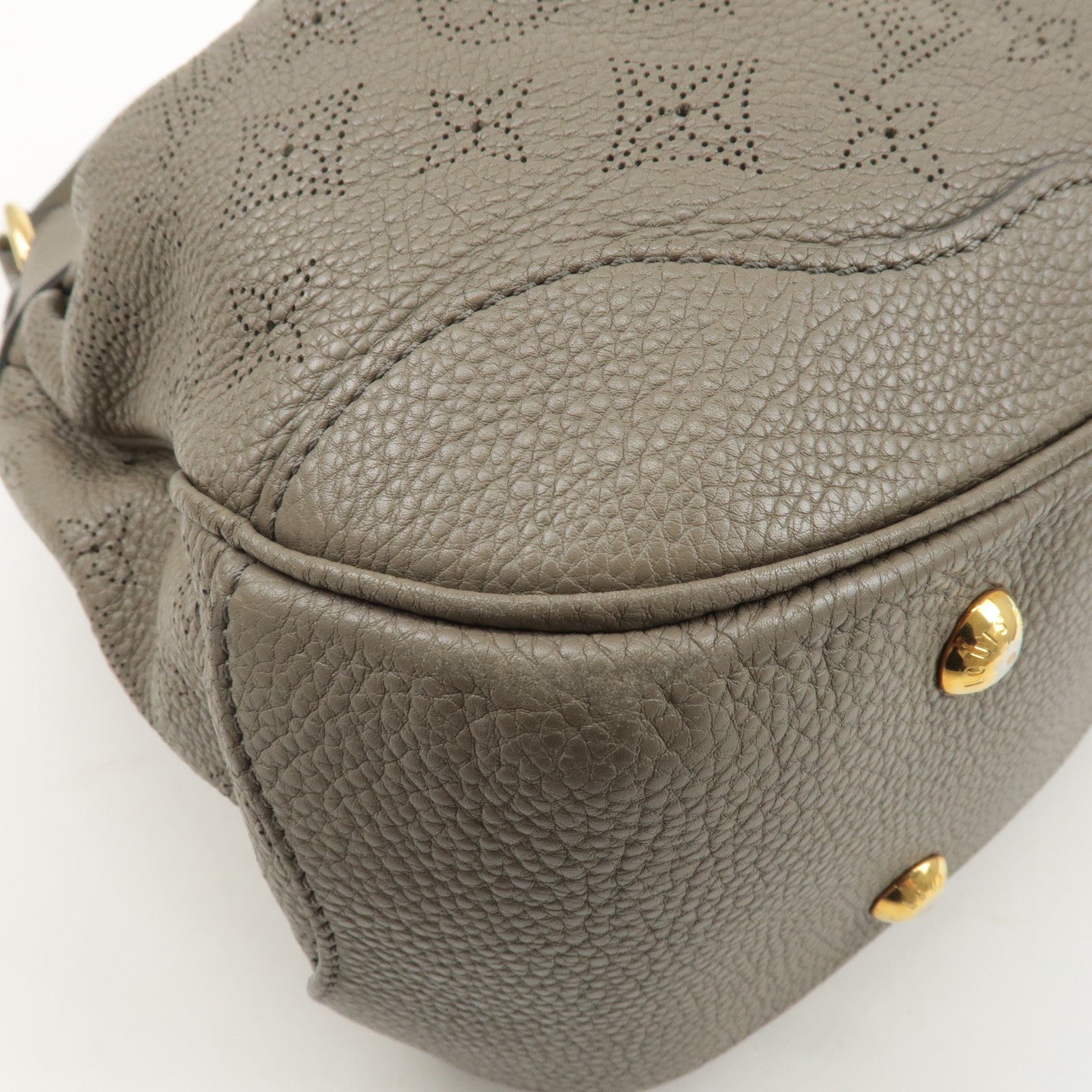 Louis Vuitton Monogram Mahina Solar PM Hand Bag Taupe M93124