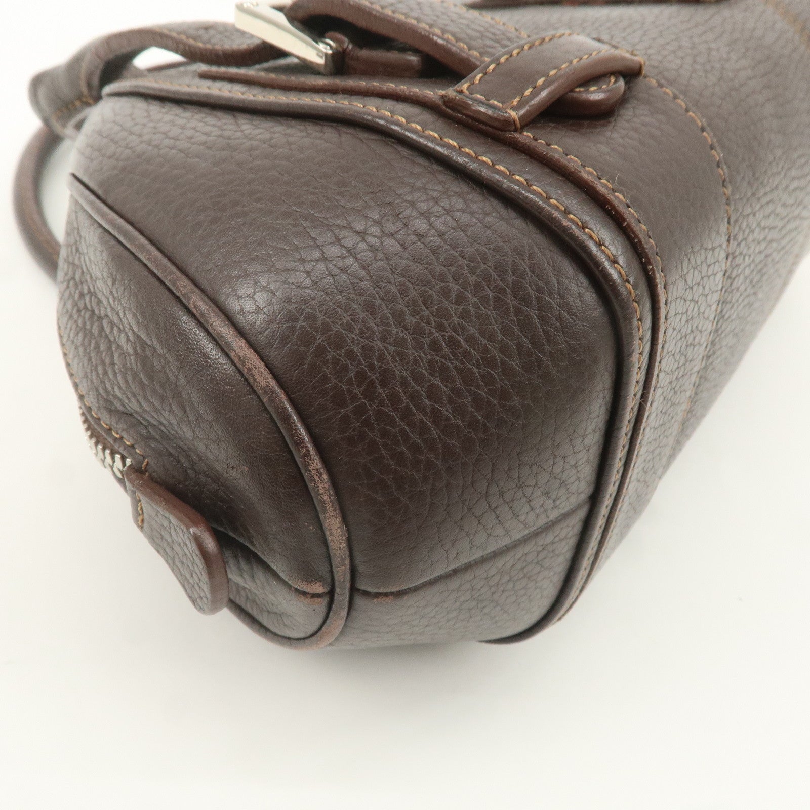 LOEWE Leather Hand Bag Shoulder Bag Brown