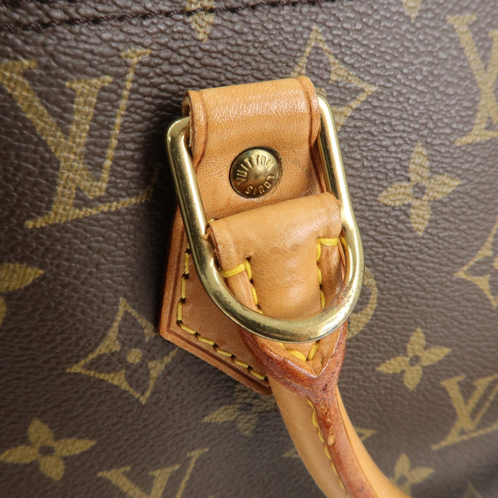 Louis Vuitton Monogram Alma Hand Bag Brown M51130 Used