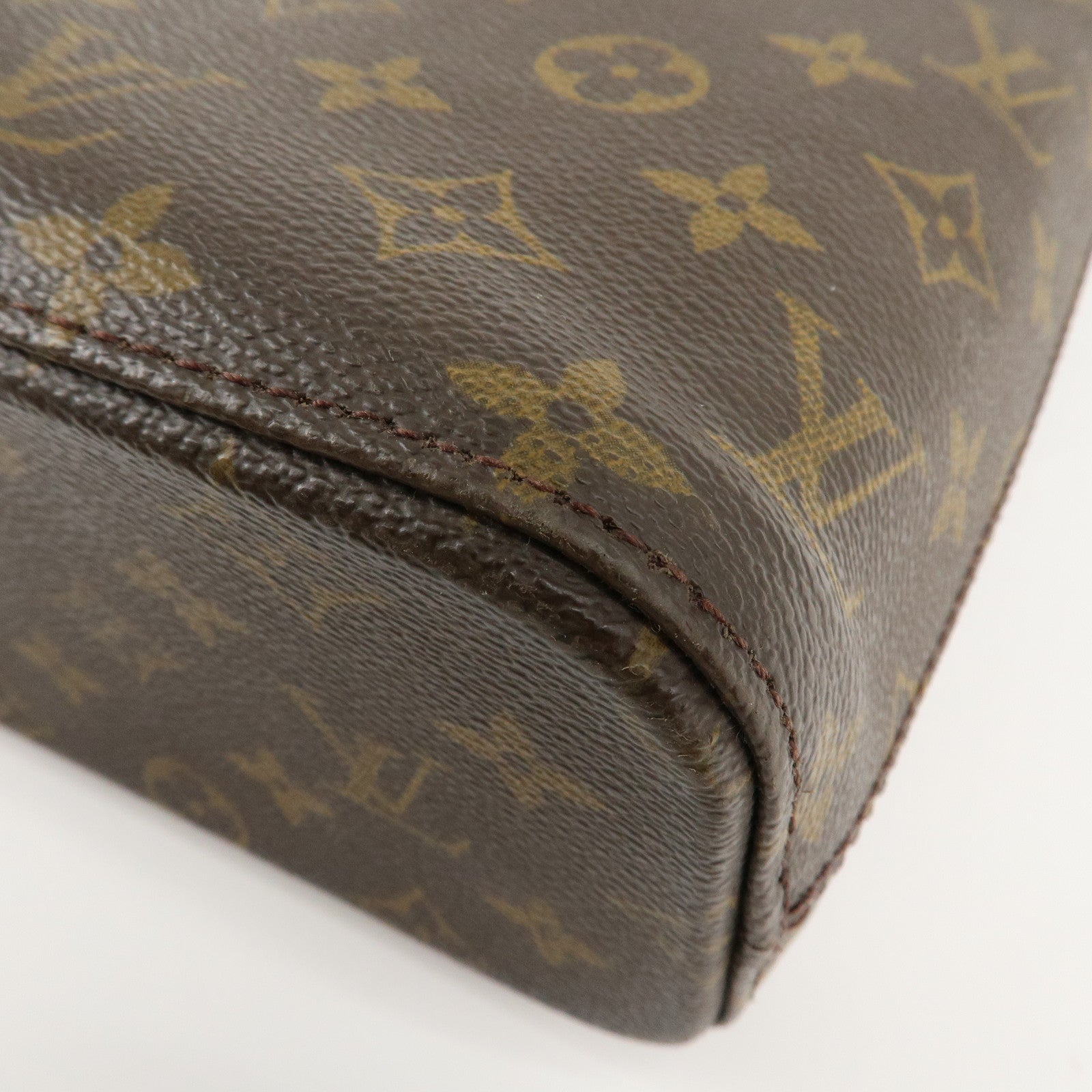 Louis Vuitton Monogram Luco Tote Bag Hand Bag Brown M51155 Used