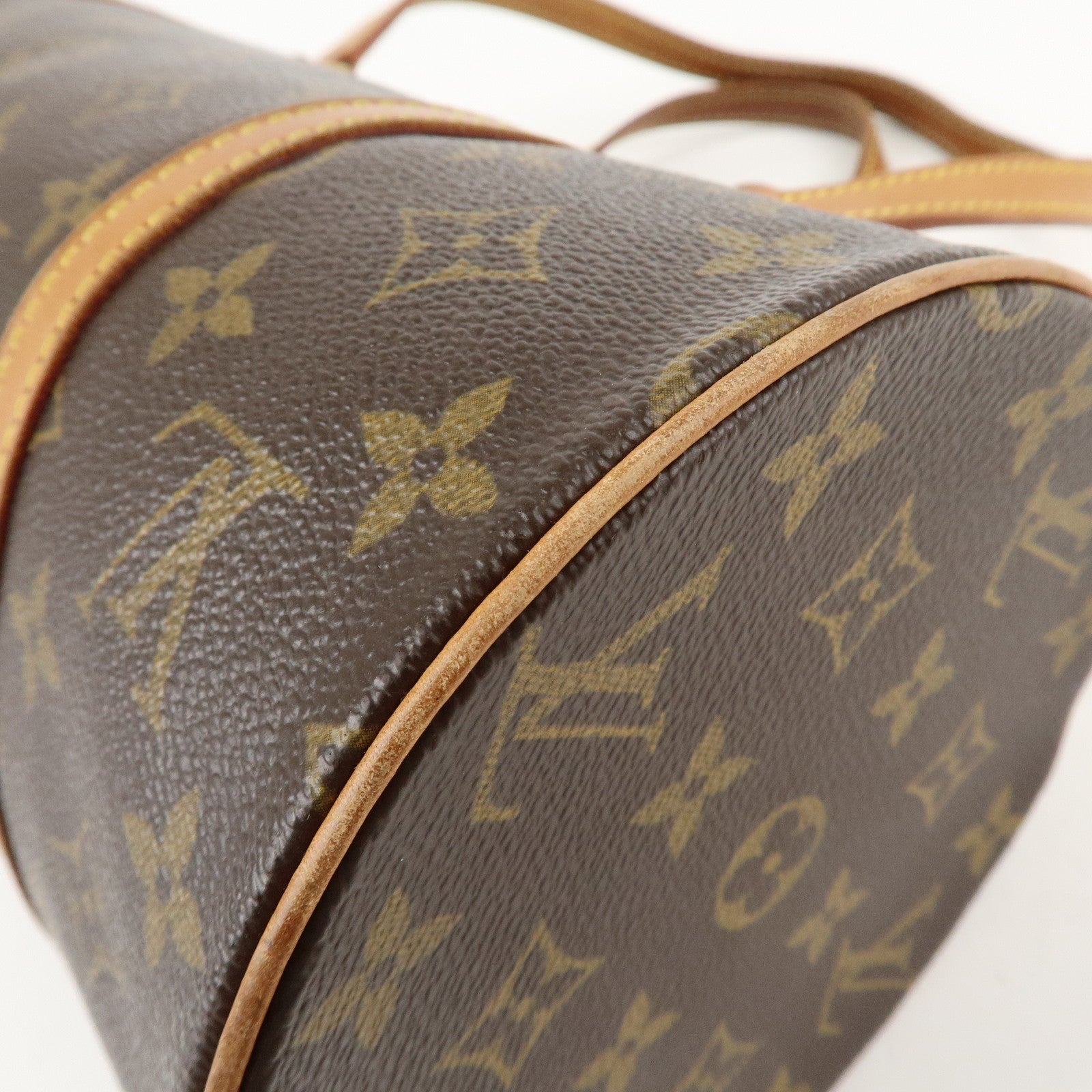 Louis Vuitton Monogram Papillon 30 Hand Bag New Style Brown M51385 Used