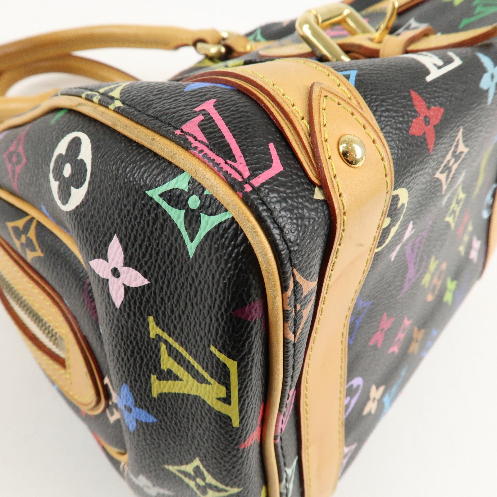 Louis Vuitton Monogram Multi Color Priscilla Hand Bag Noir M40097 Used