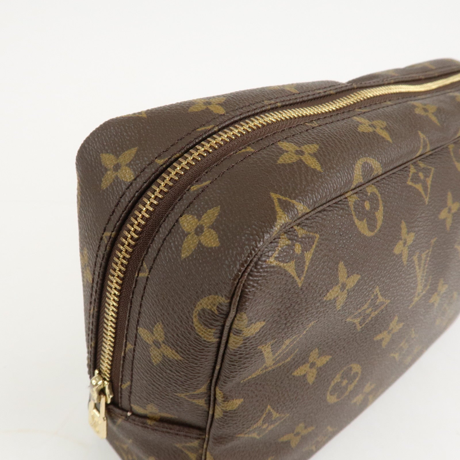 Louis Vuitton Monogram Trousse Toilette 28 Pouch Brown M47522 Used