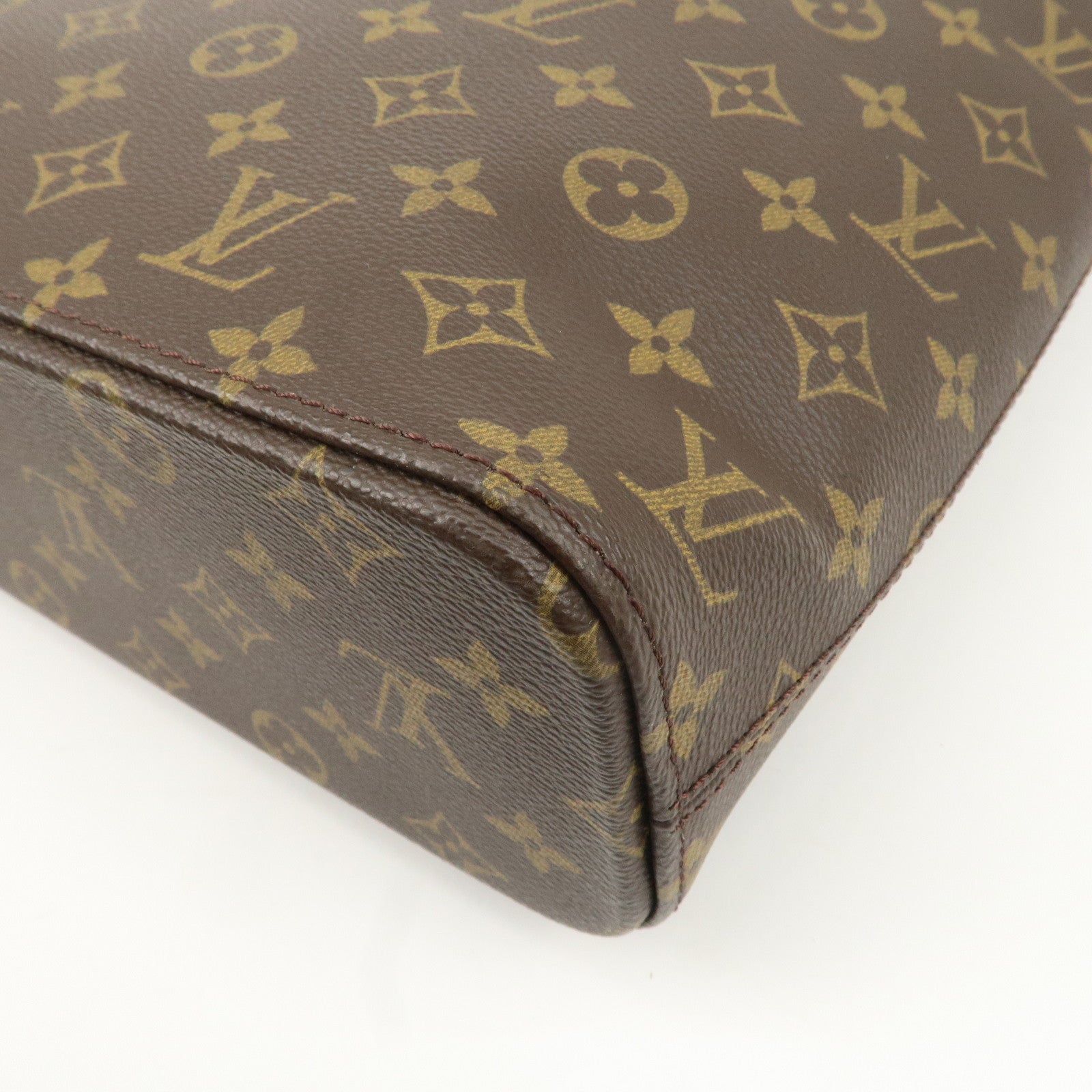 Louis Vuitton Monogram Luco Tote Bag Hand Bag Brown M51155 Used