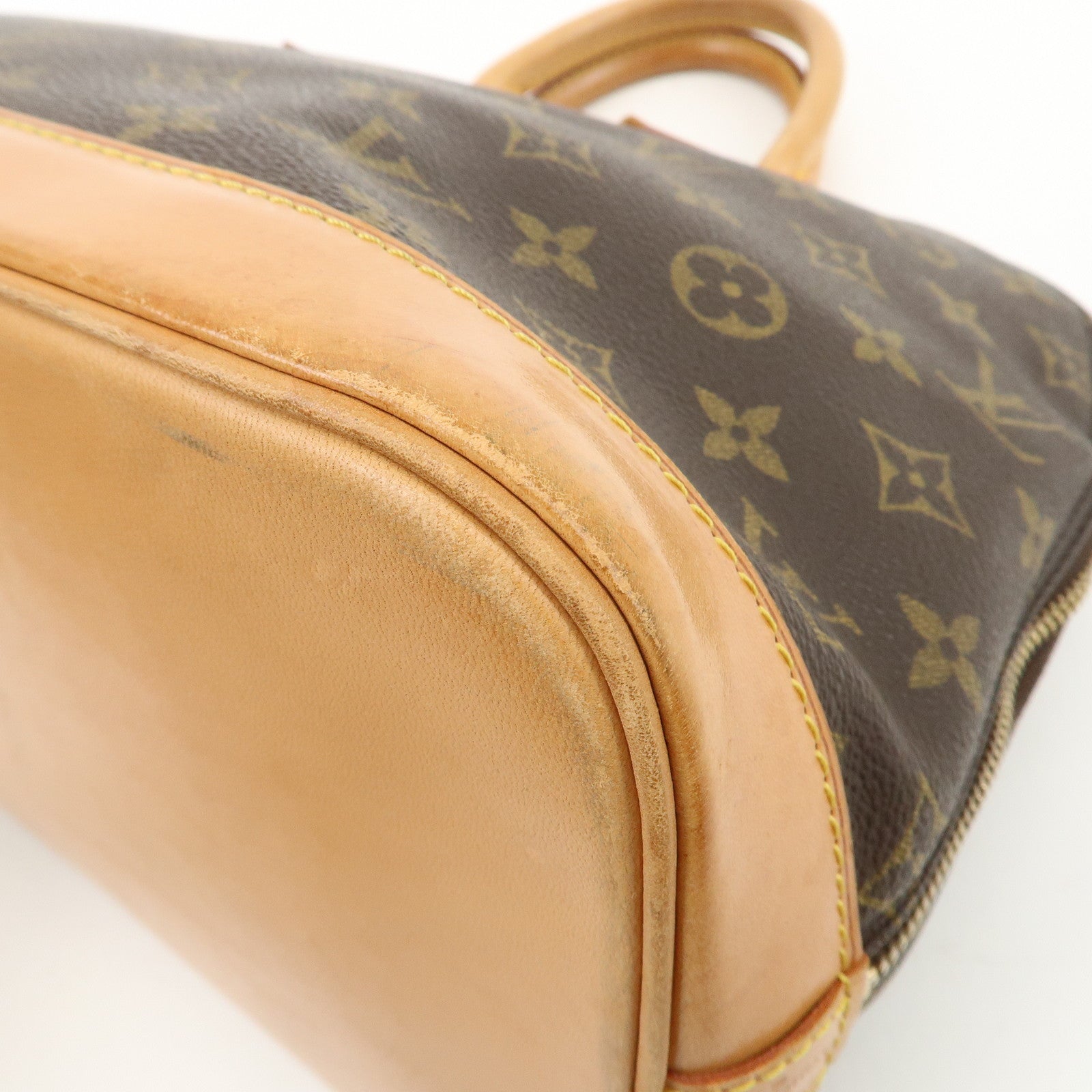 Louis Vuitton Monogram Alma Hand Bag Brown M51130 Used