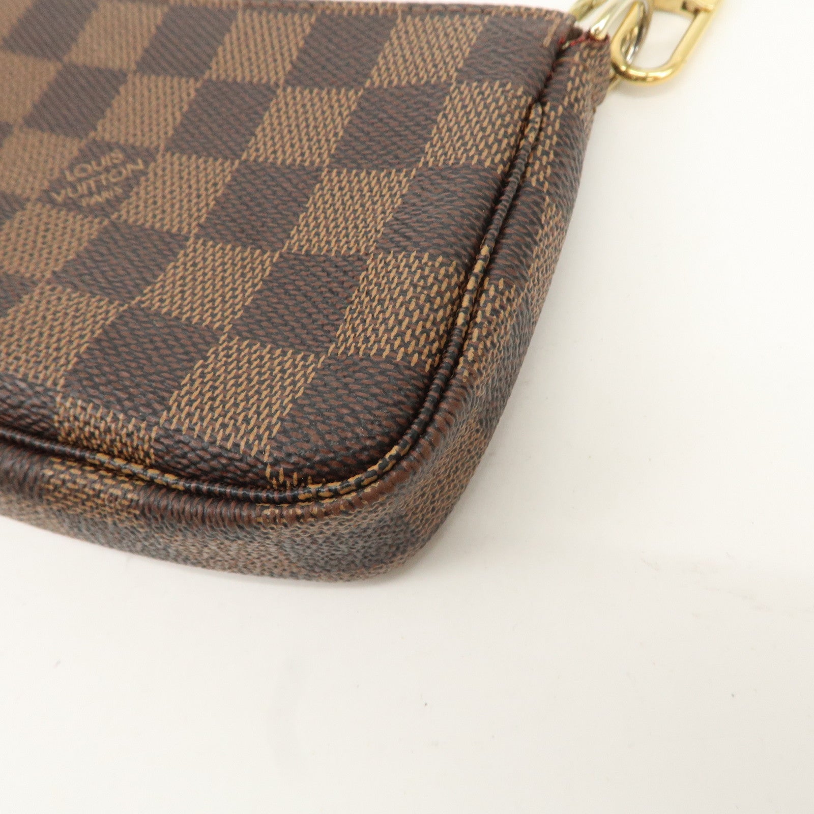 Louis Vuitton Damier Mini Pochette Accessoires Hand Bag N58809 Used