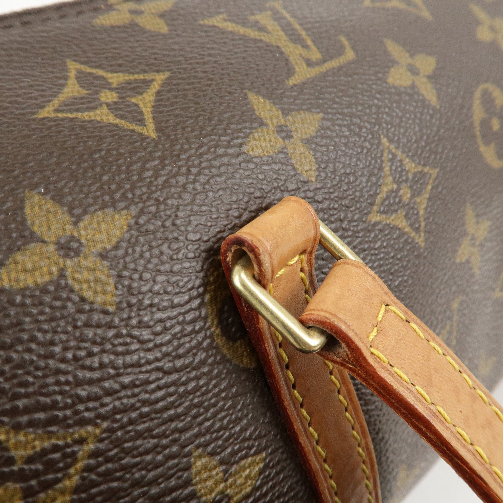 Louis Vuitton Monogram Papillon 30 Hand Bag New Style Brown M51385 Used