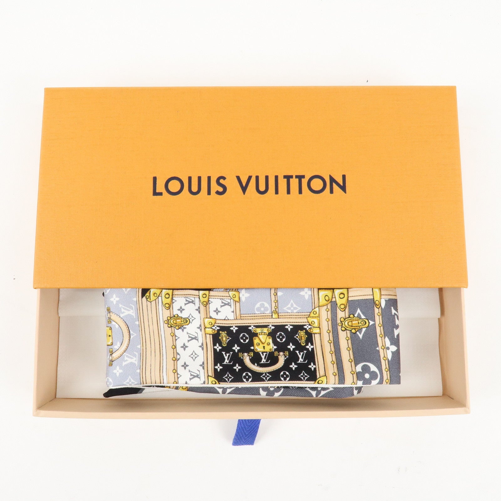 Louis Vuitton Bandeau BB Let
s Go 100% Silk Scarf Twilly M76442