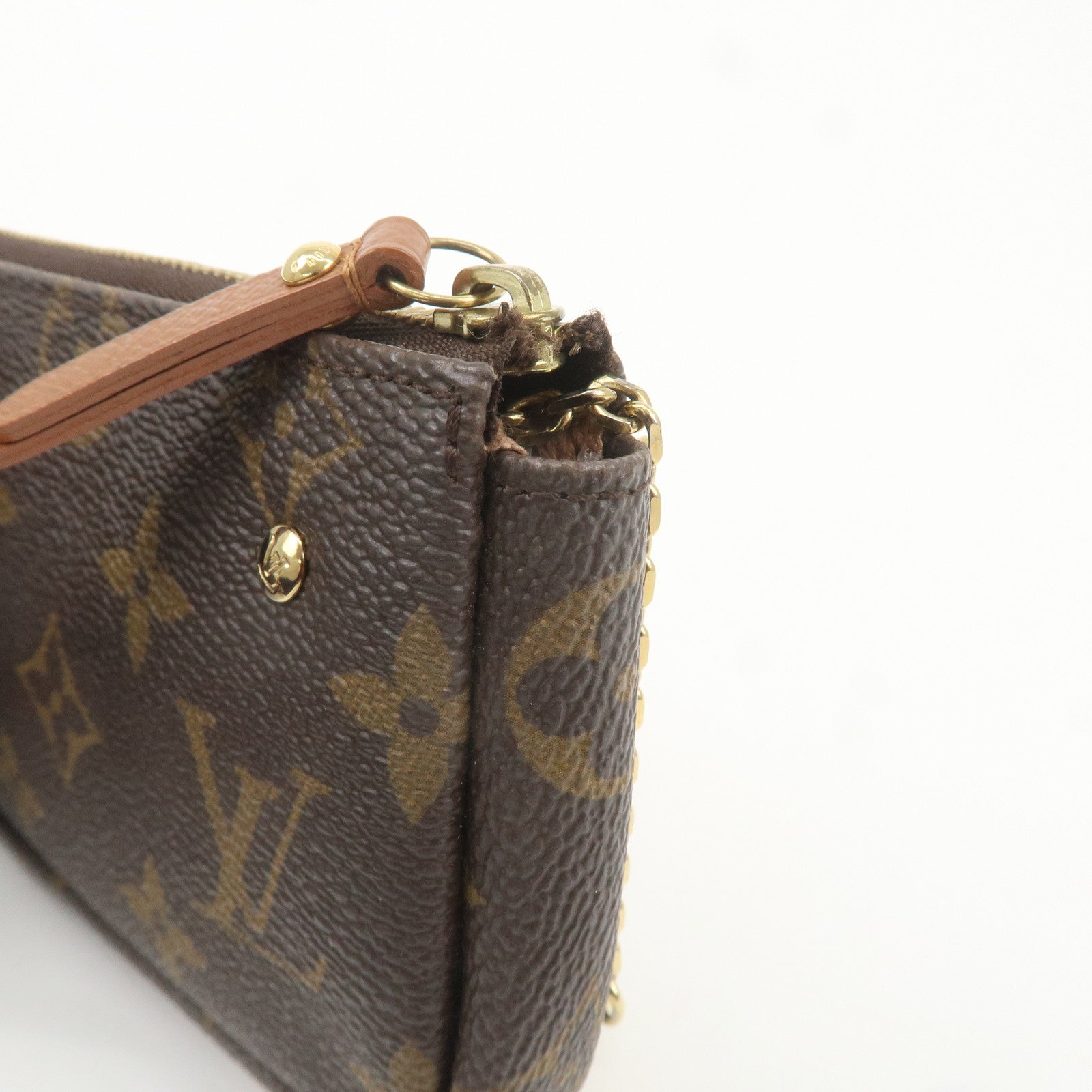 Louis Vuitton Monogram Label Collection Trousse Cles Brown M63800