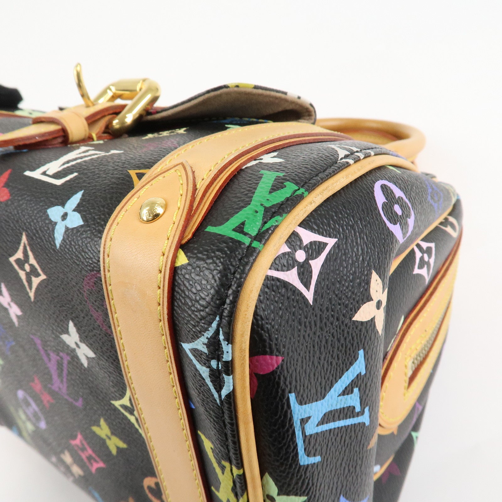 Louis Vuitton Monogram Multi Color Priscilla Hand Bag Noir M40097 Used