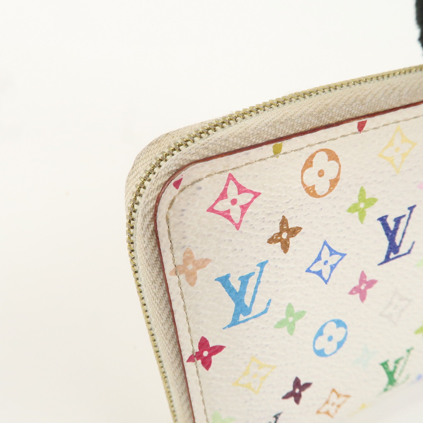 Louis Vuitton Monogram Multicolor Zippy Coin Purse Blanc M66548