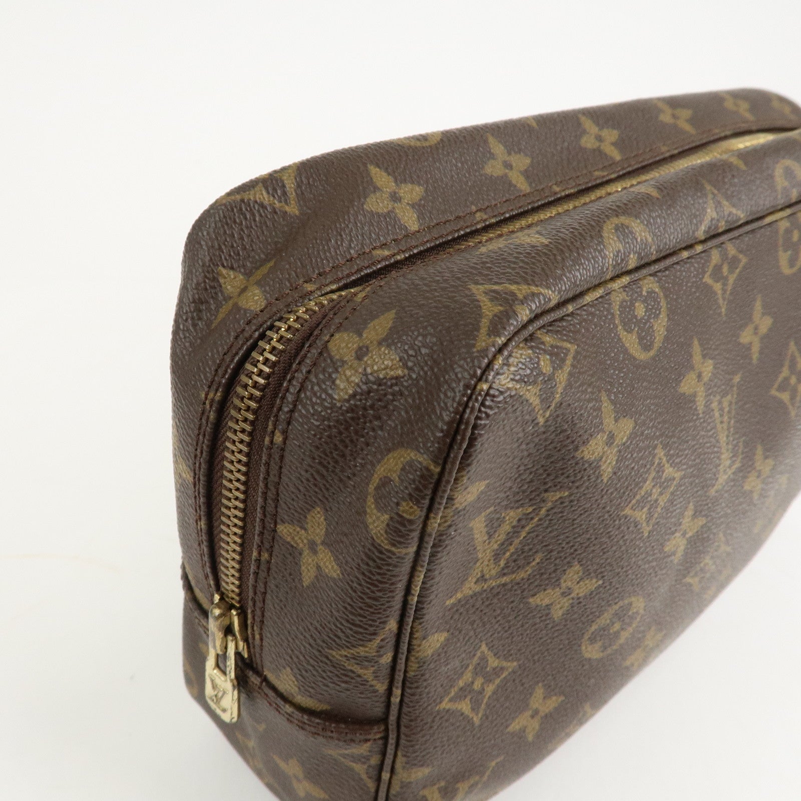 Louis Vuitton Monogram Trousse Toilette 28 Pouch Brown M47522 Used