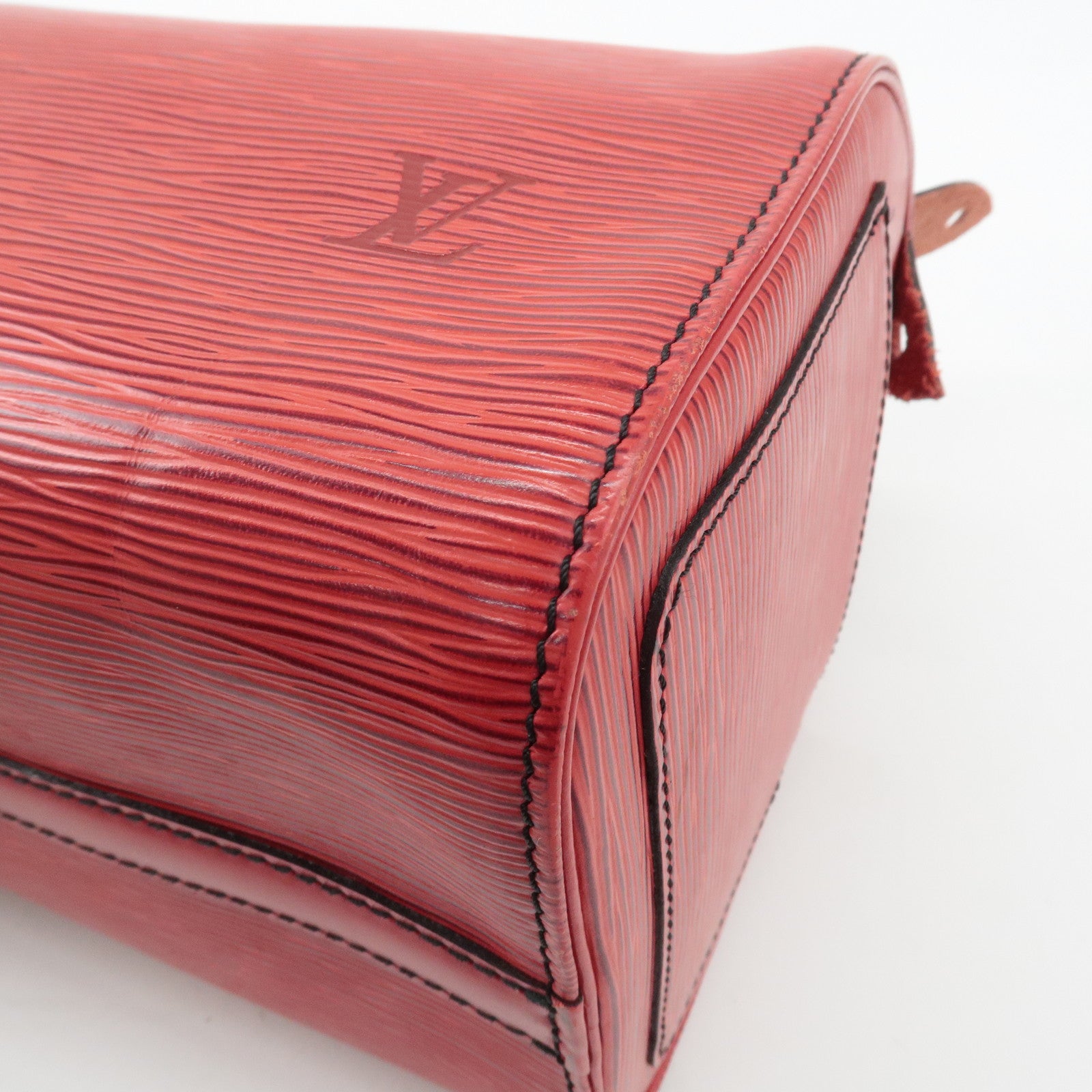 Louis Vuitton Epi Speedy 25 Hand Bag Castilian Red M43017 Used