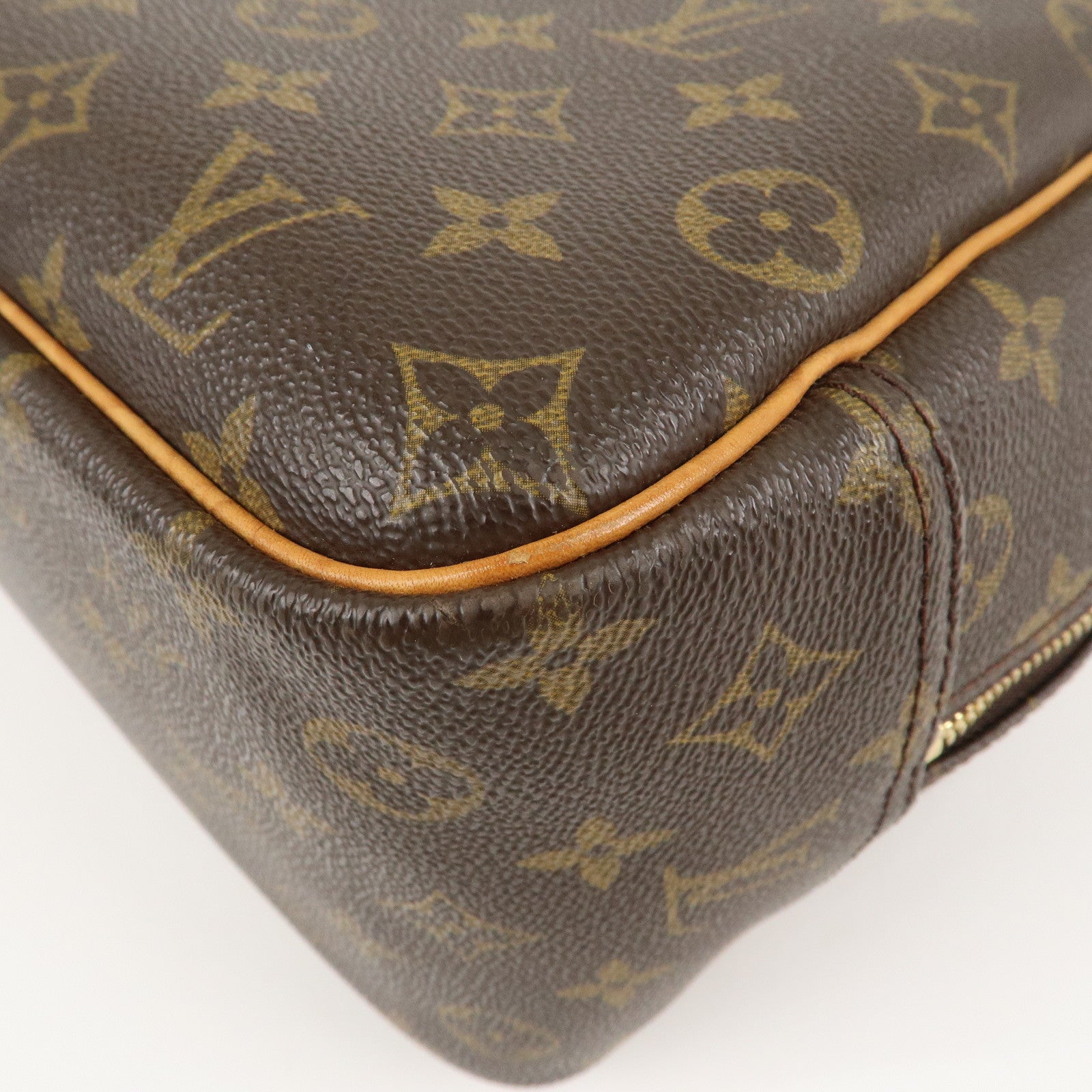 Louis Vuitton Monogram Deauville Hand Bag Brown M47270