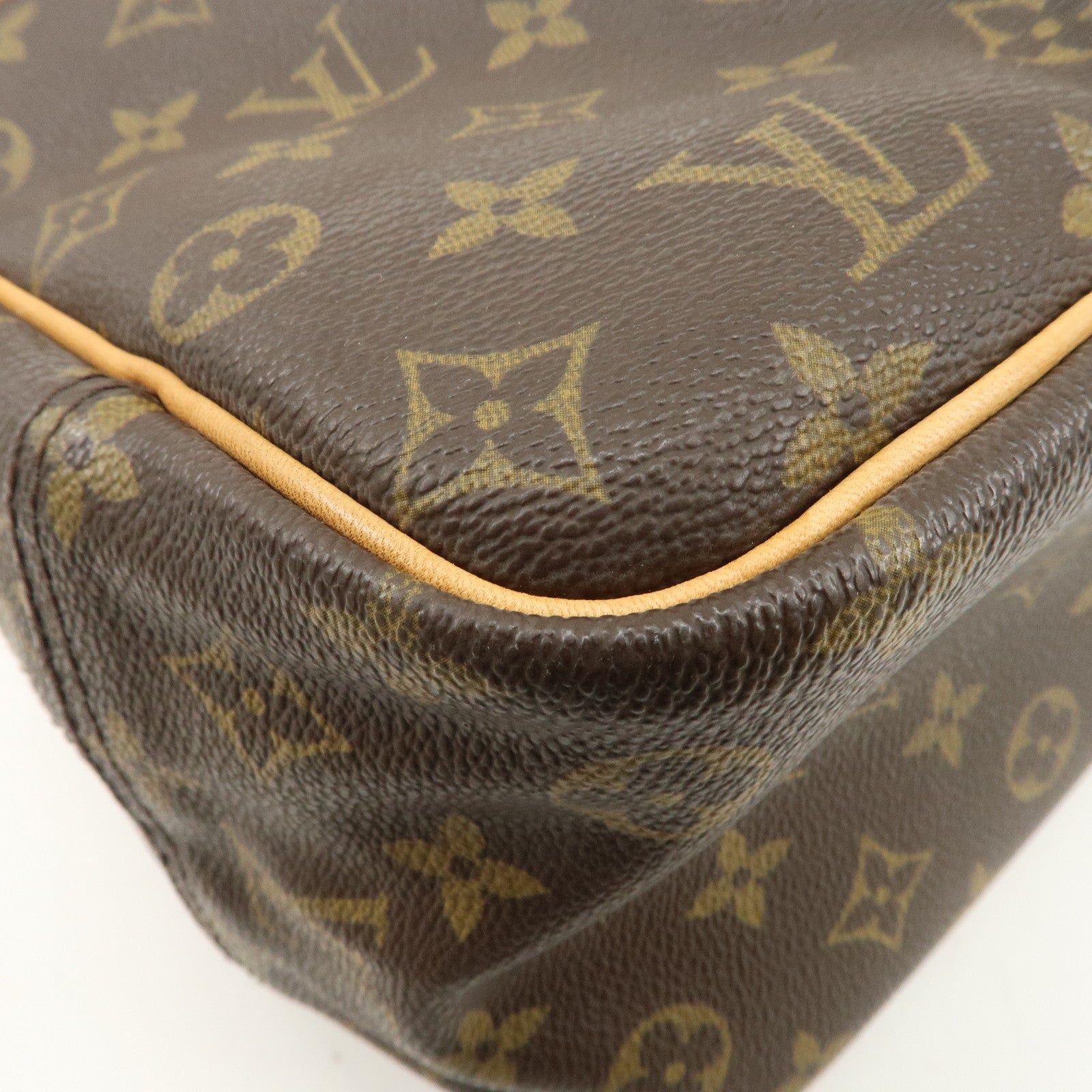 Louis Vuitton Monogram Deauville Hand Bag Brown M47270