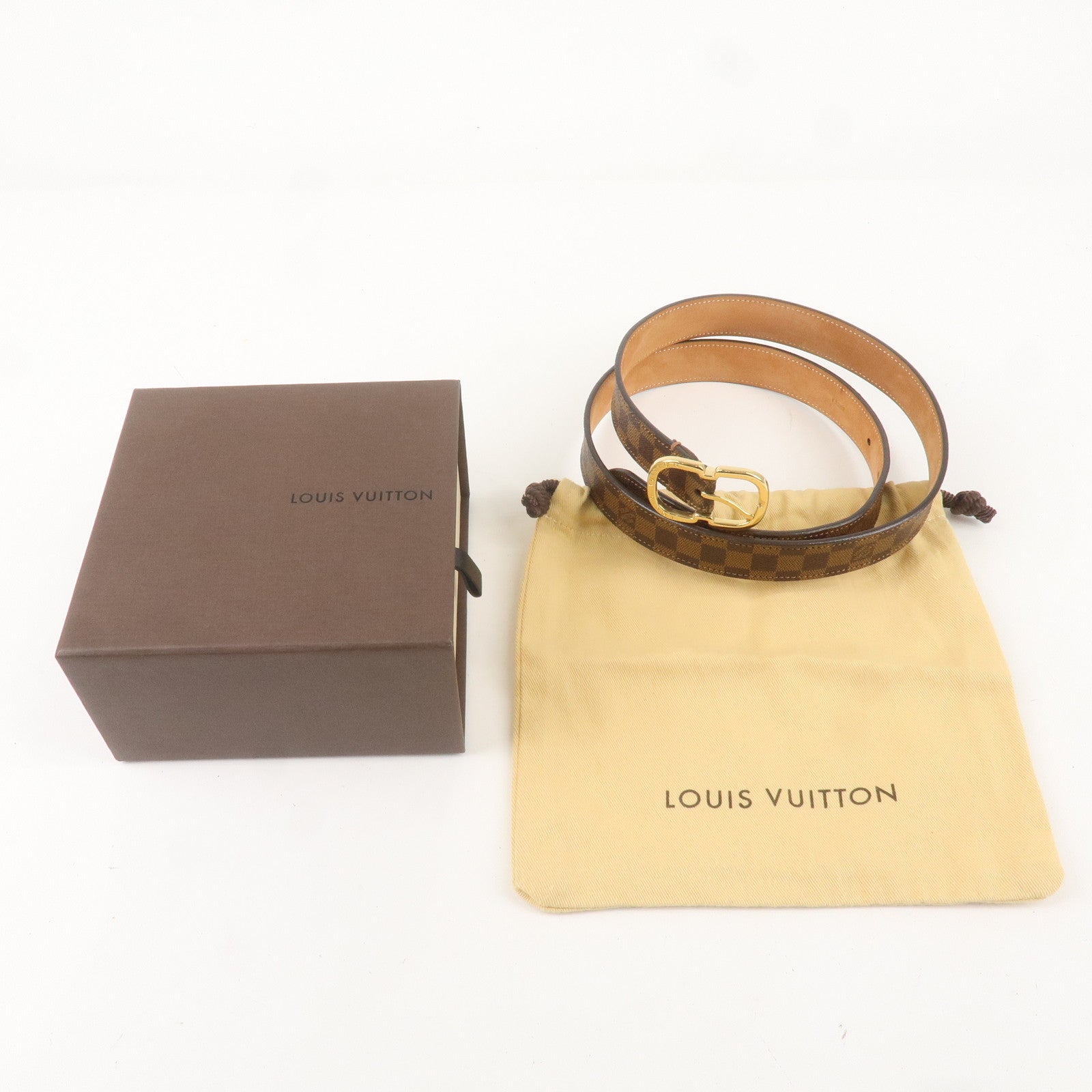 Louis Vuitton Damier Ebene Saint Tulle Mini Belt 85/34 M9744