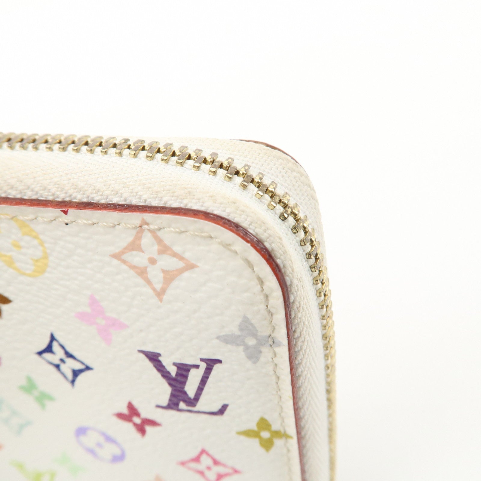 Louis Vuitton Monogram Multicolor Zippy Coin Purse Blanc M66548 Used