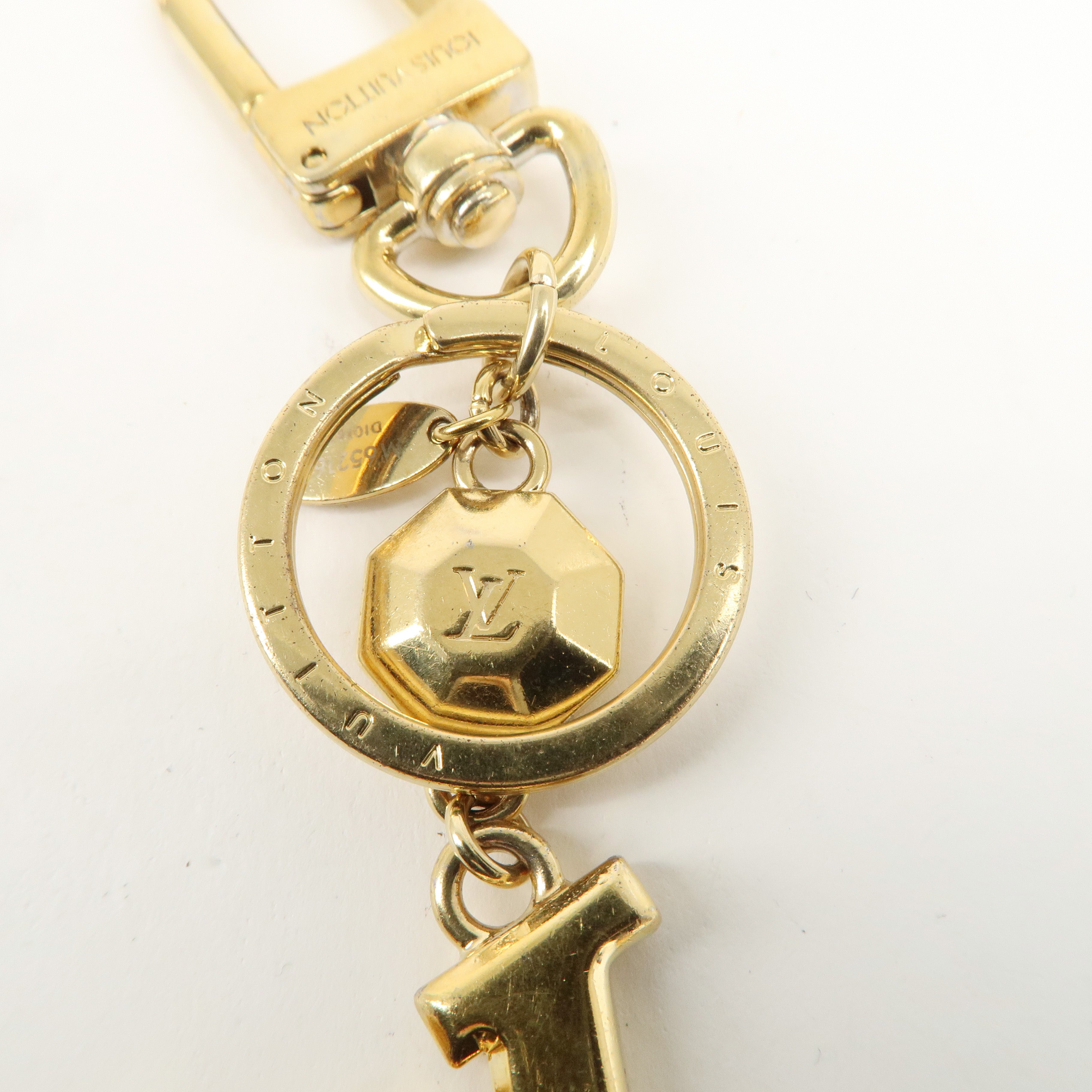 Louis Vuitton Porte Cles LV Facettes Bag Charm Gold M65216