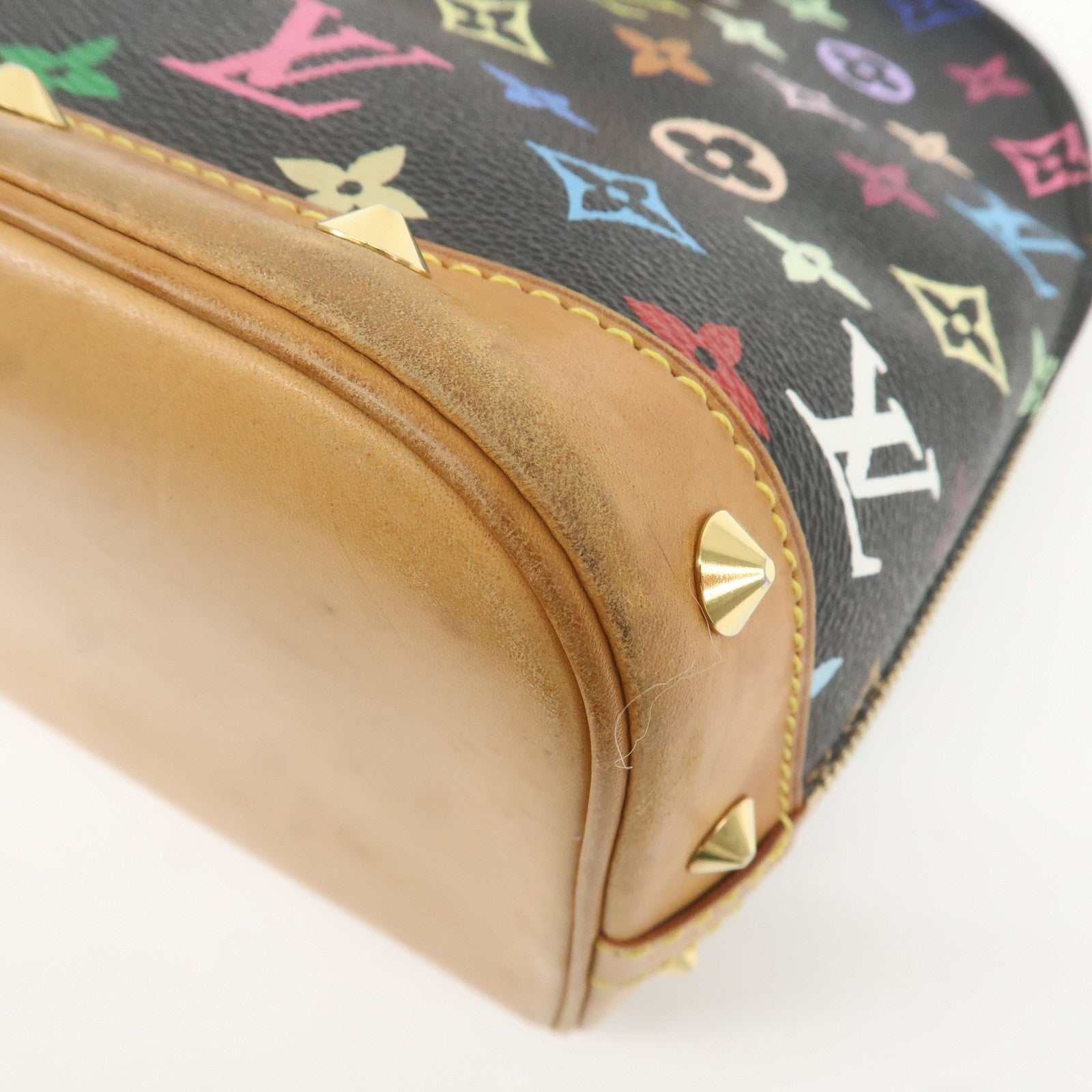 Louis Vuitton Monogram Multi Color Alma Hand Bag Noir M92646