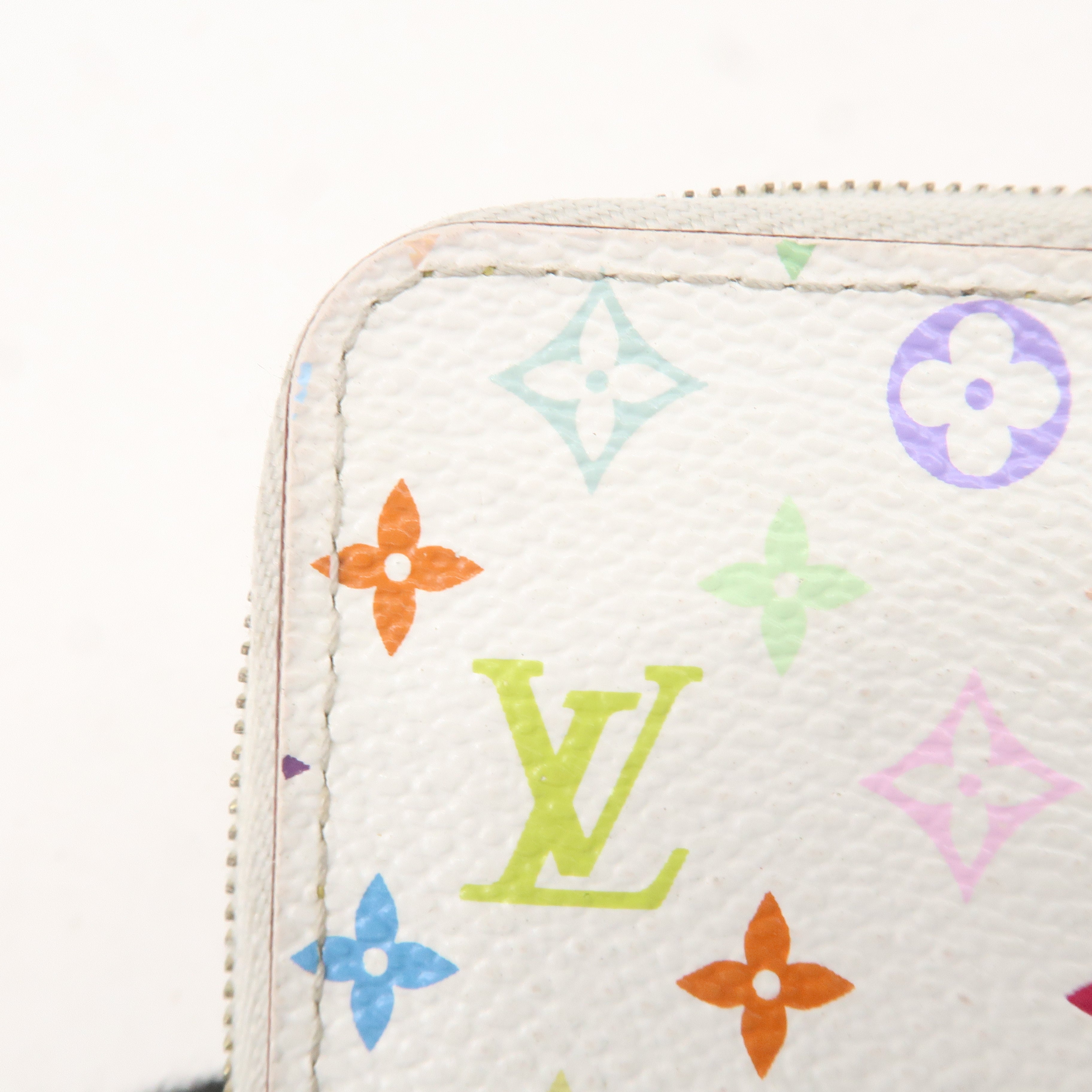 Louis Vuitton Monogram Multicolor Zippy Coin Purse Blanc M93741